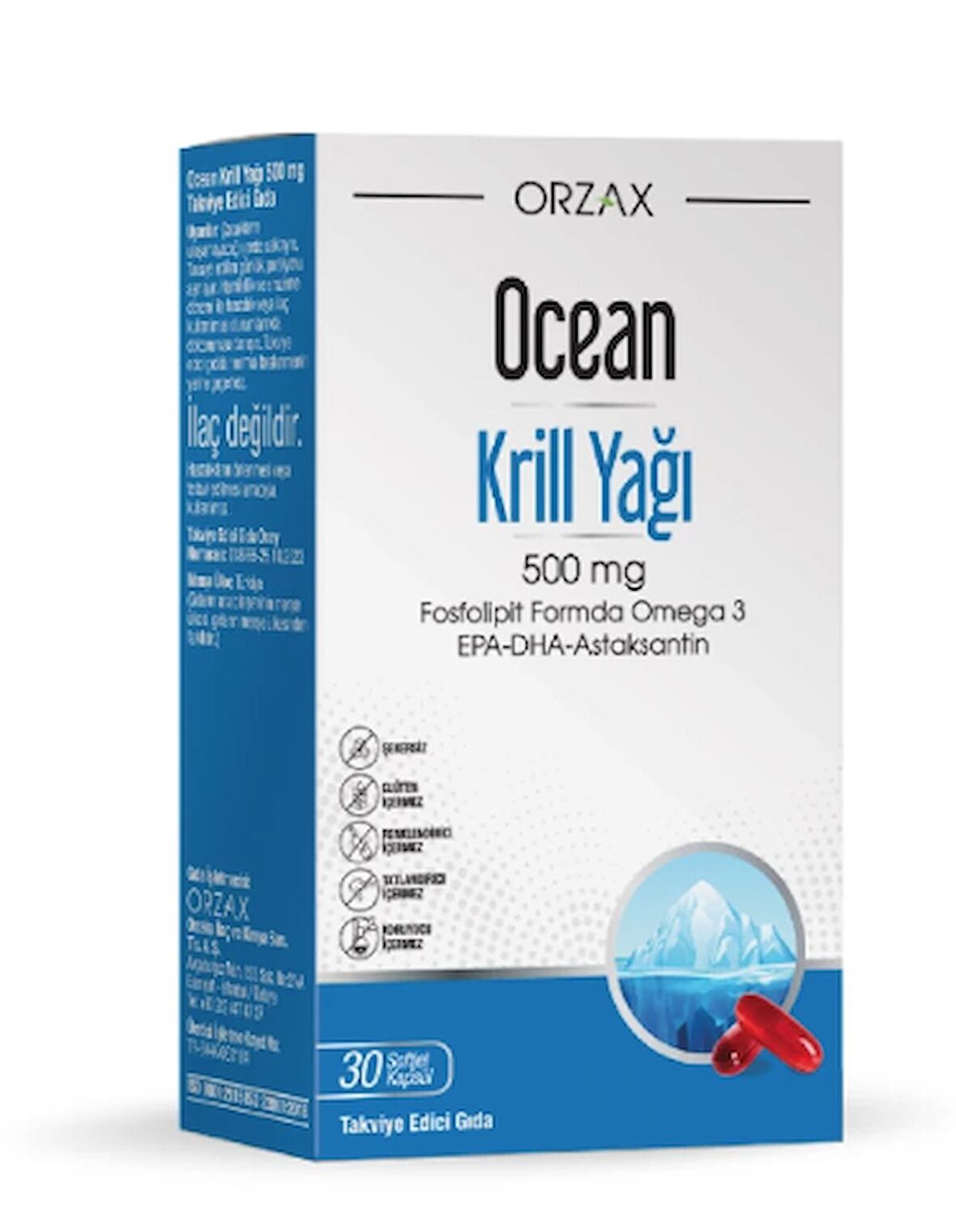 Orzax Ocean Krill Oil 30 Kapsül