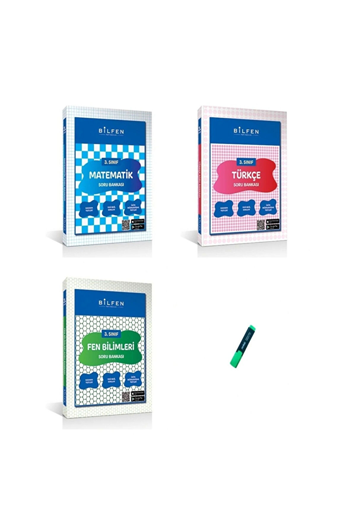 3. Sınıf Yeni Nesil Matematik Türkçe ve Fen Bilimleri Soru Bankası 3lü Set
