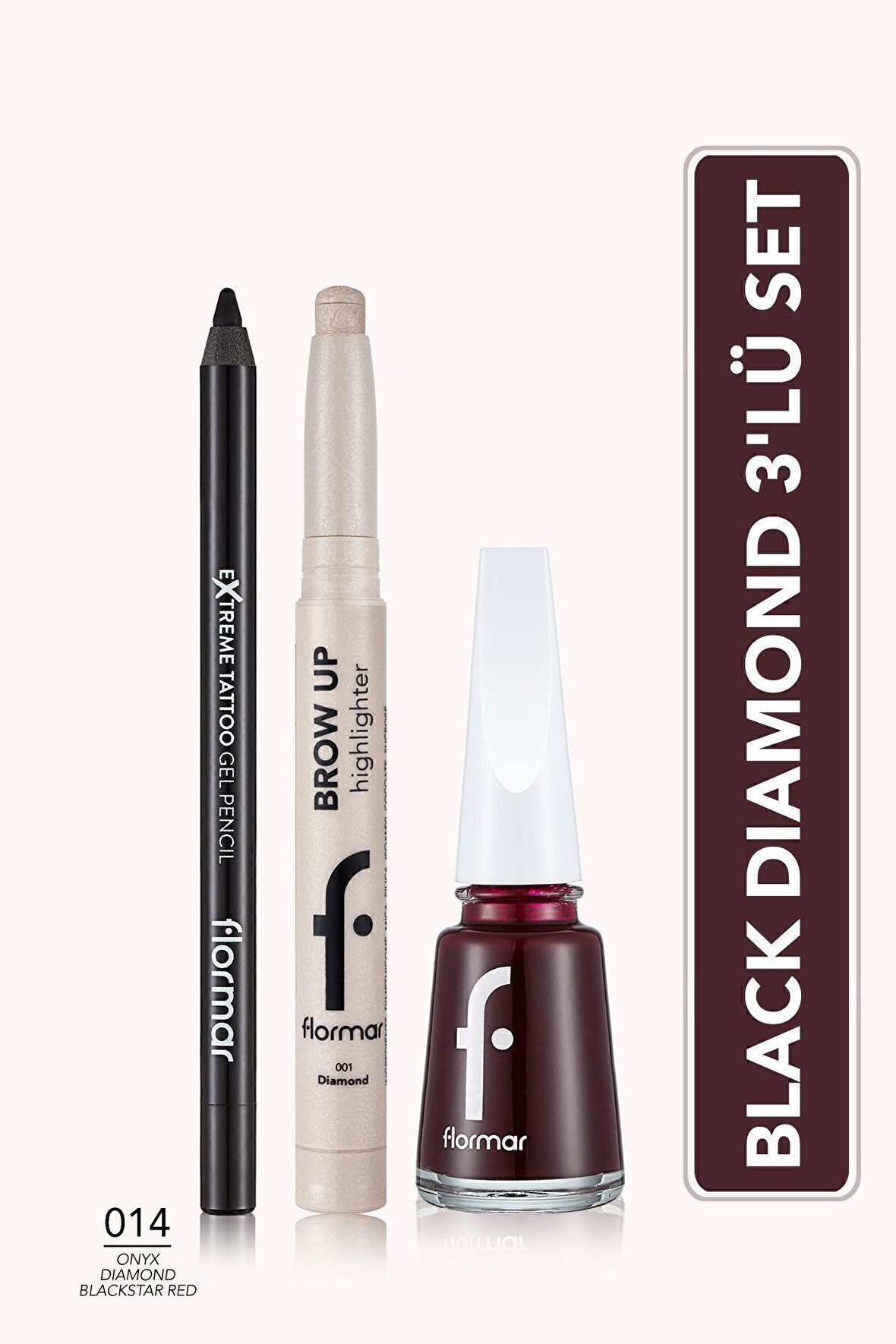 Flormar Black Diamond 3'lü Makyaj Seti