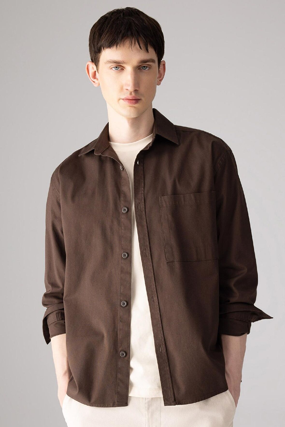 DeFacto Relax Fit Polo Yaka Gömlek Ceket B3676AX24SPBN304