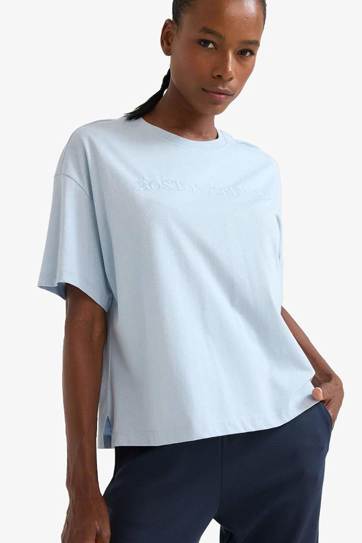 DeFactoFit NBA Boston Celtics Oversize Geniş Kalıp Bisiklet Yaka Nakış Baskı Kısa Kollu Tişört