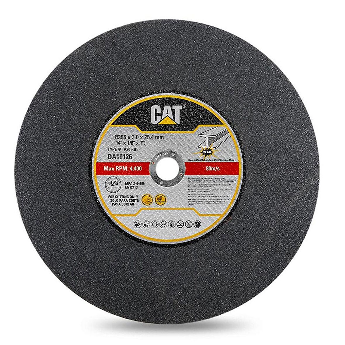 CAT DA10126 350mm Universal Metal Profil Kesme Taşı  