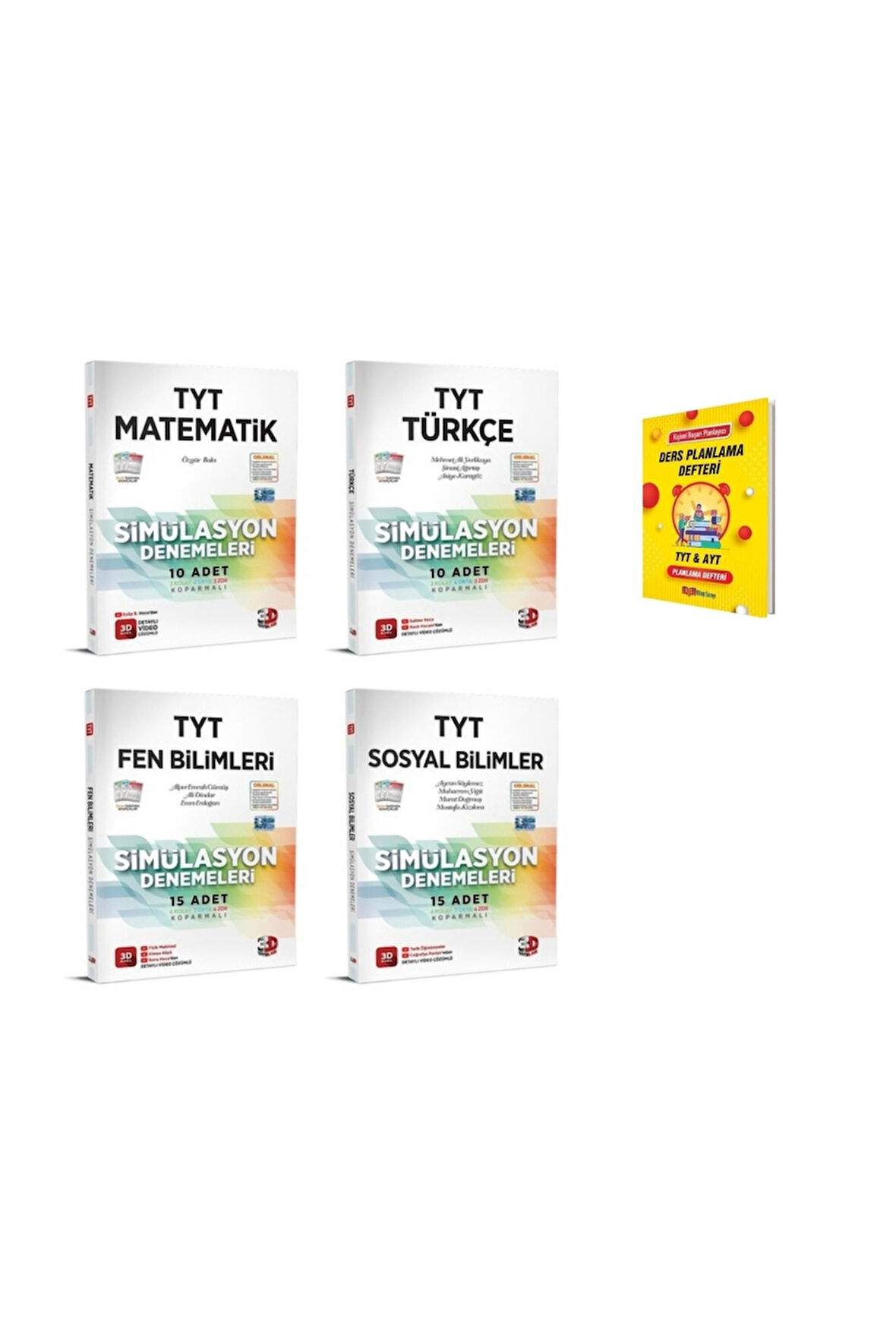 TYT Matematik Türkçe Fen ve Sosyal Bilimler 4lü Denemeleri