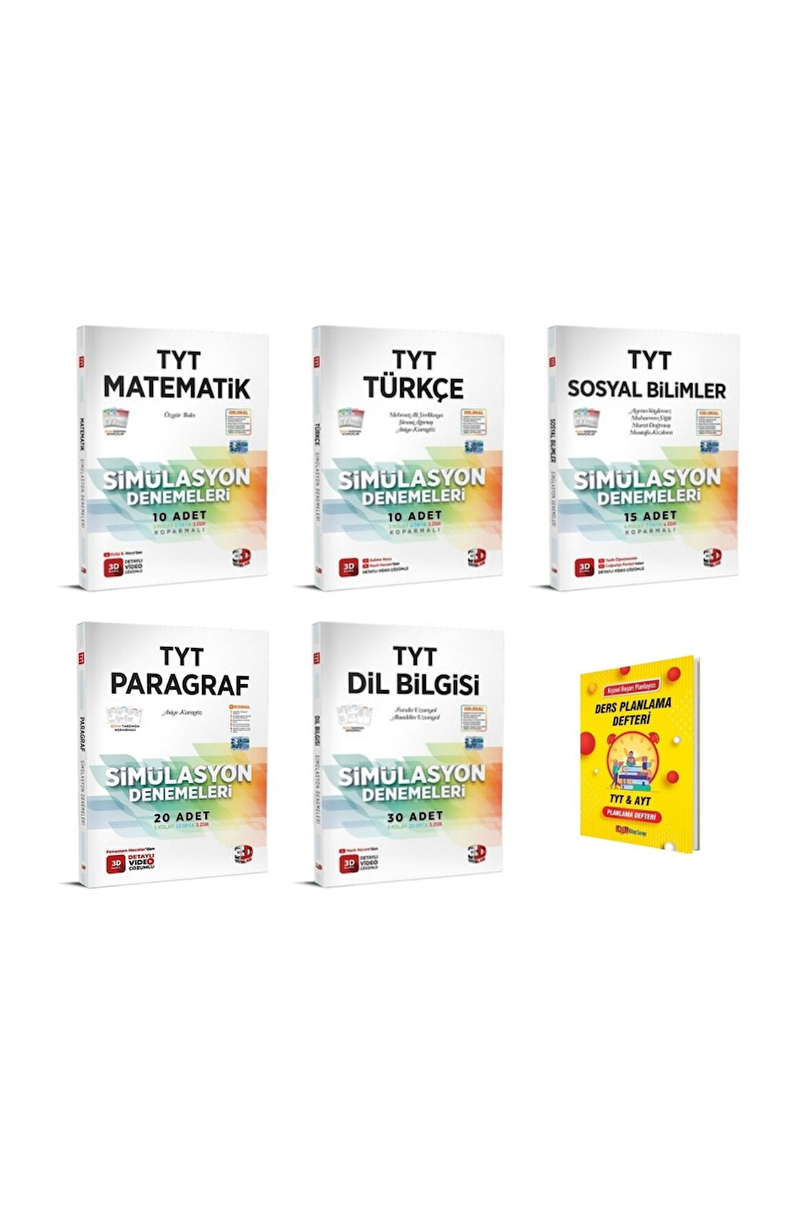 TYT Matematik Türkçe Sosyal Bilimler Paragraf ve Dilbilgisi 5li Denemeleri