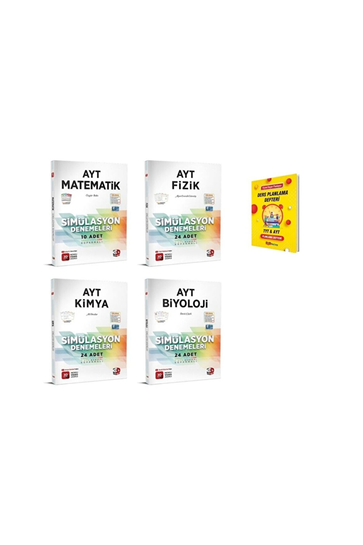 Ayt Matematik Fizik Kimya Ve Biyoloji Denemeleri 4lü Set