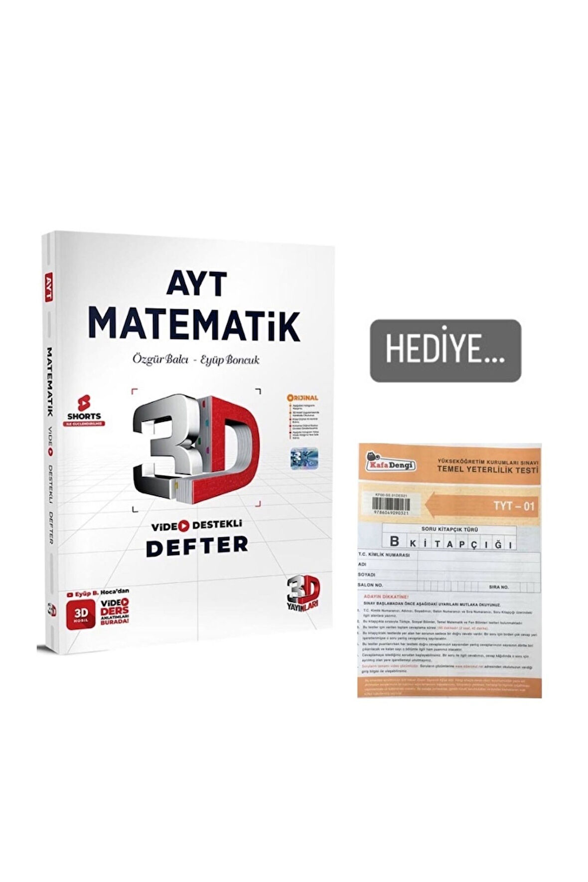 2024 3D YAYINLARI AYT MATEMATİK VİDEO DESTEKLİ DEFTER 9786259906096