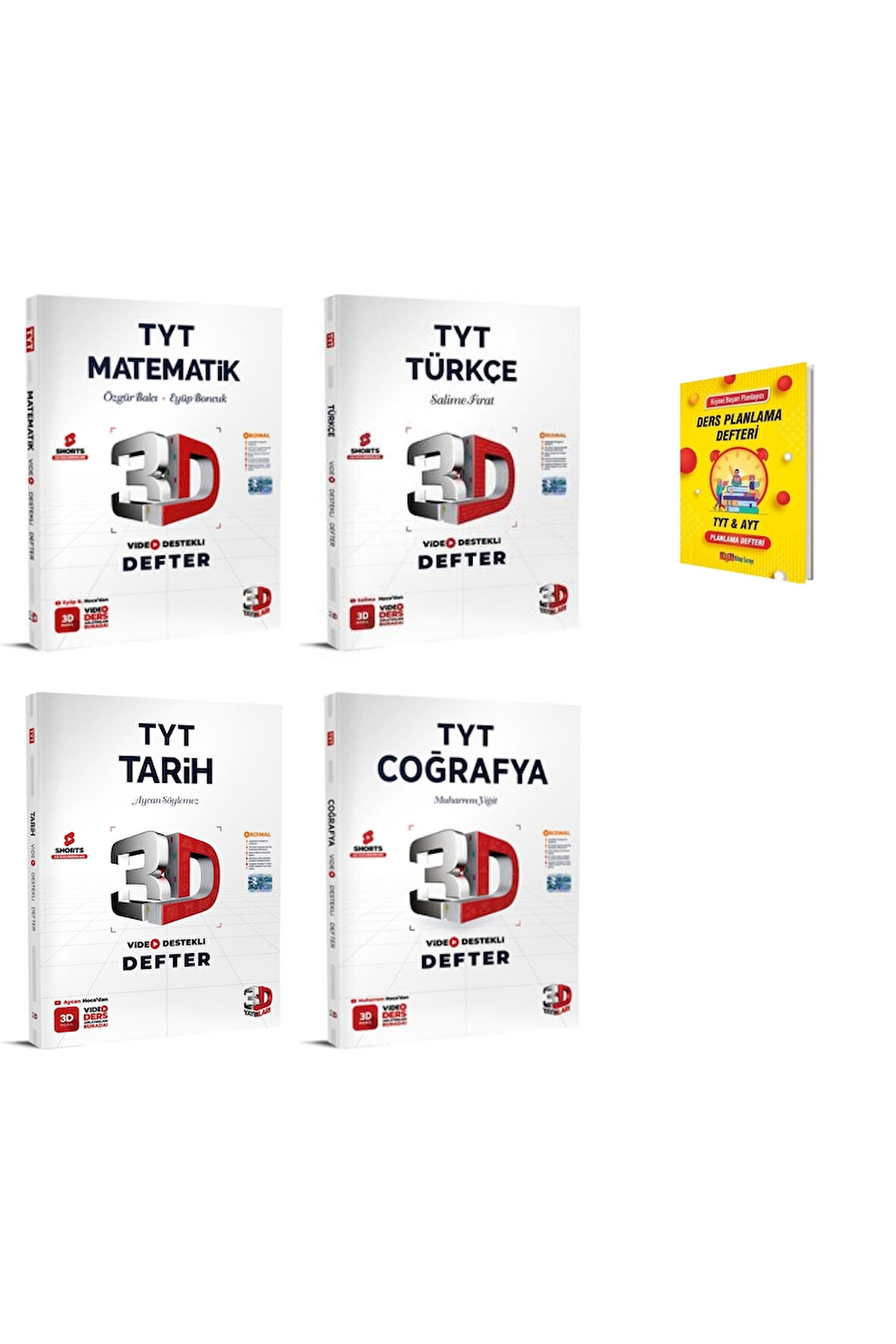 TYT Matematik Türkçe Tarih ve Coğrafya Video Destekli Defter 4lü Sayısal Set