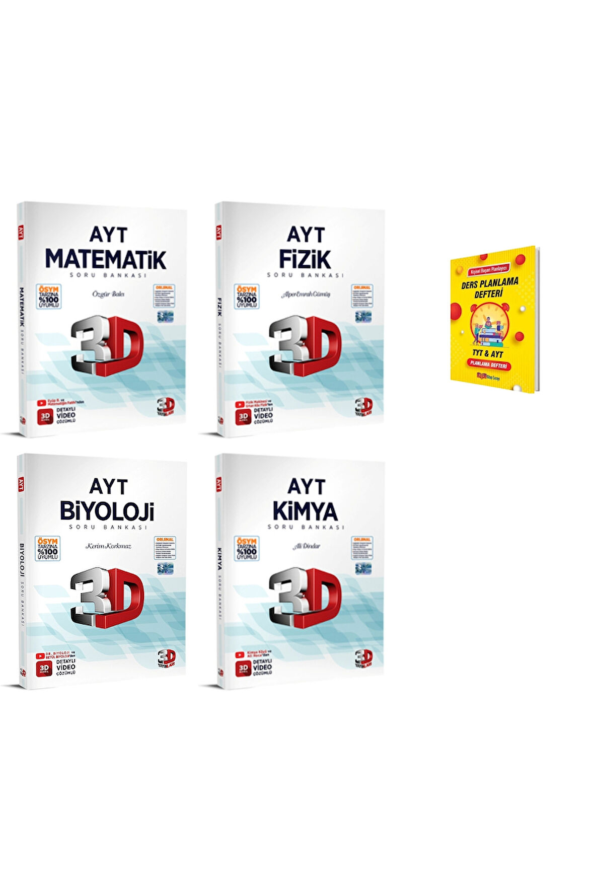 AYT Matematik Fizik Kimya ve Biyoloji Soru Bankası 4lü Set