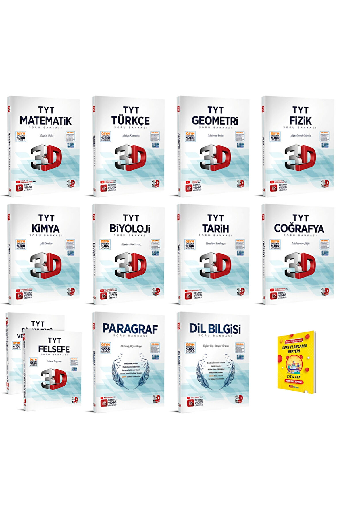 TYT Tüm Dersler Soru Bankası 11 Kitap Set