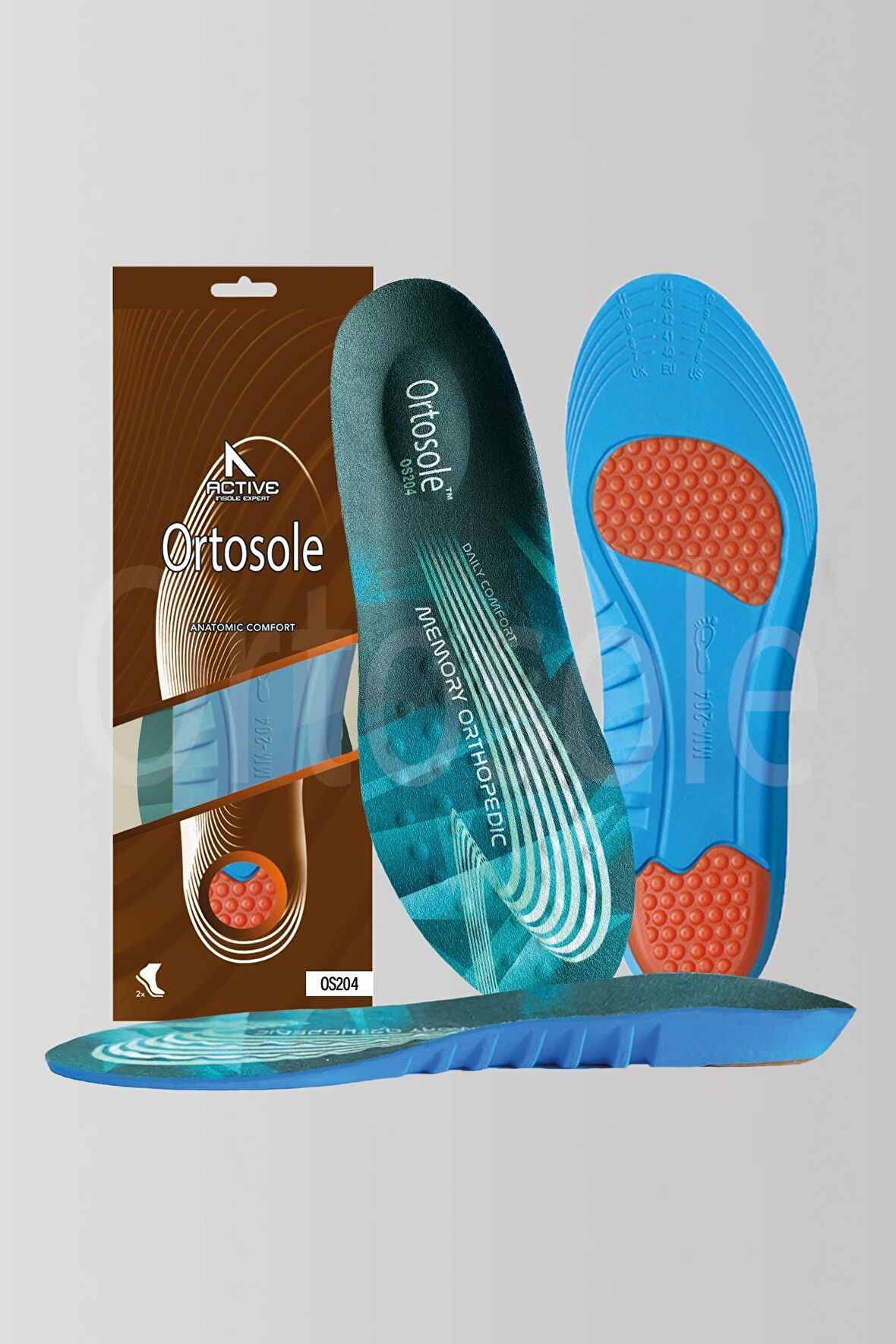 Ortopedik Memory Foam Ayakkabı Tabanlığı, Natural Kemer Destekli, Masaj Yapan Ayakkabı Tabanlığı