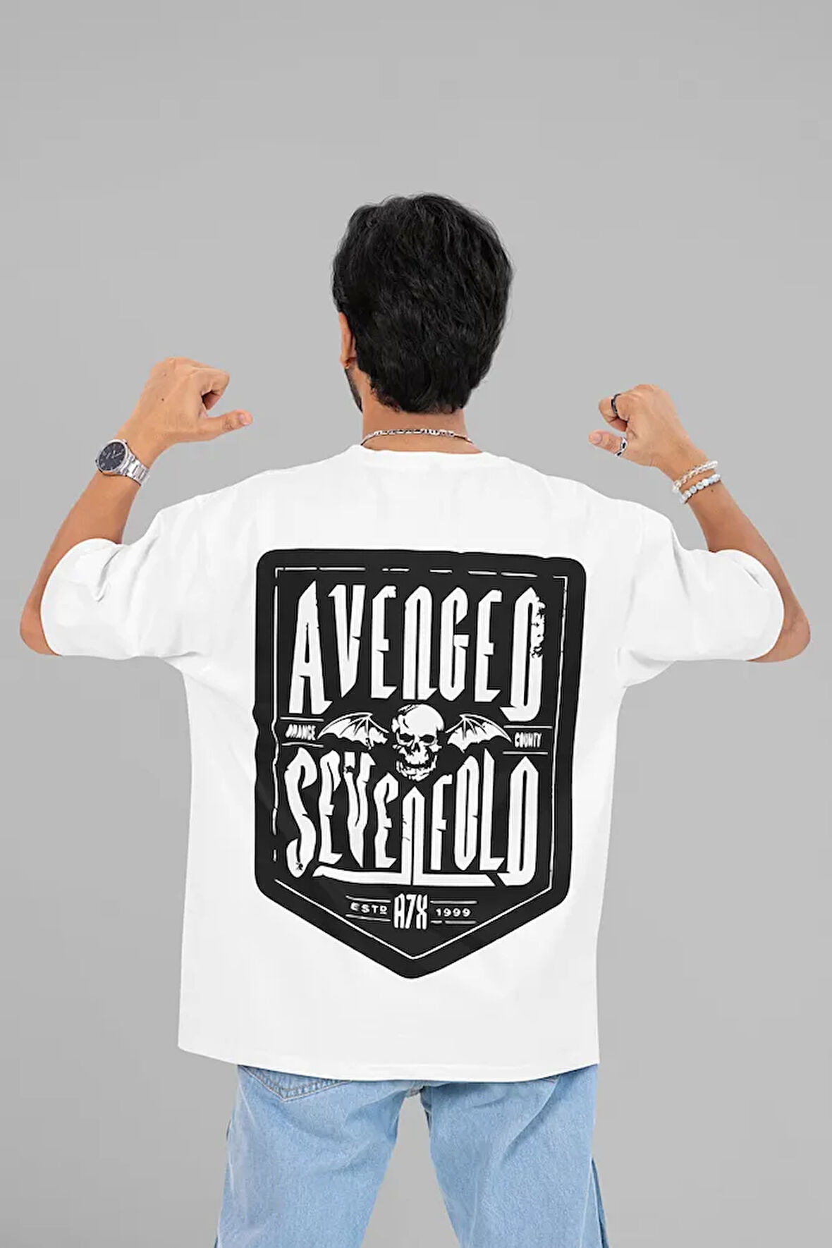 1999 Avenged Sevenfold Baskılı Unisex Oversize Müzik Grubu Tişört