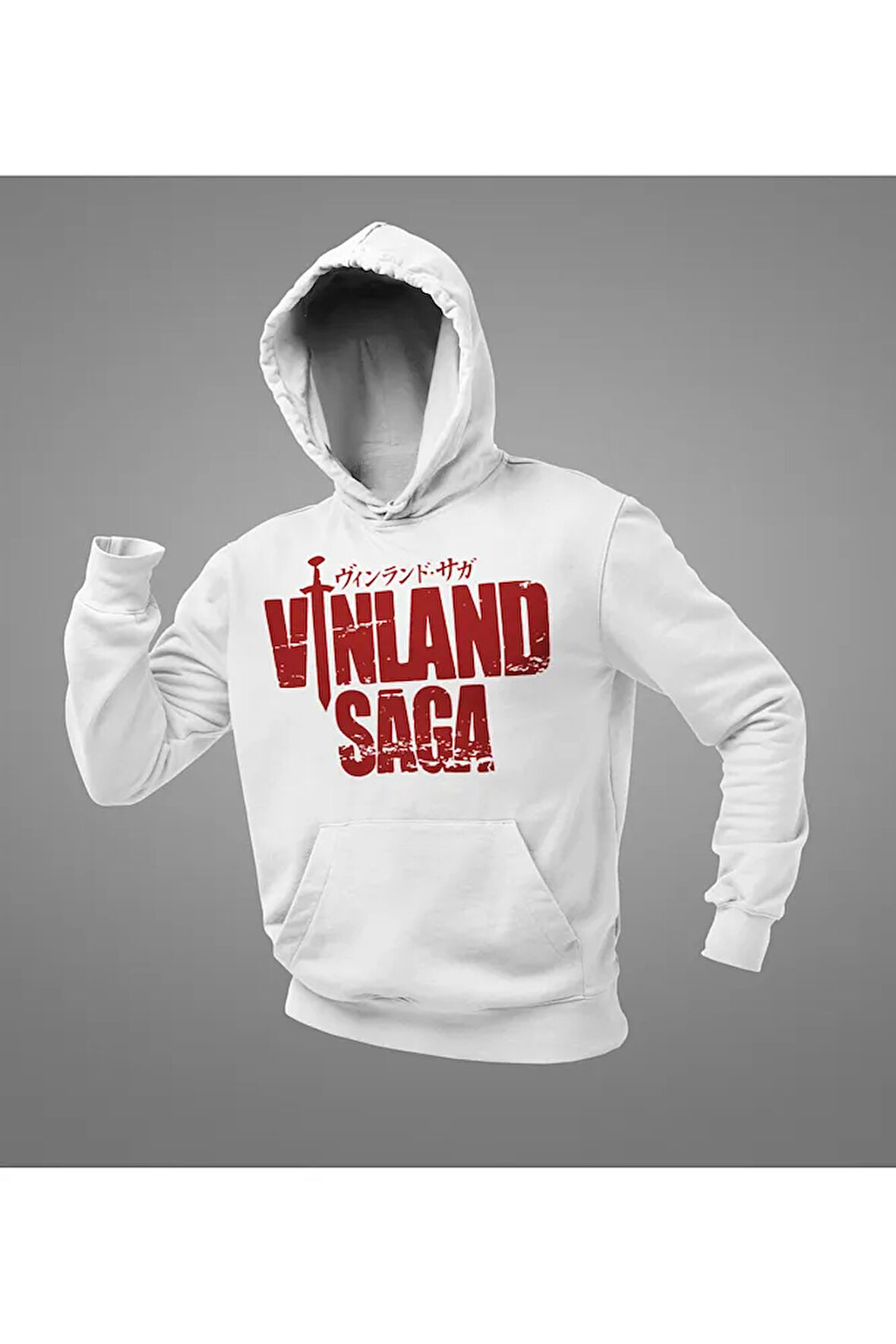 Vinland Saga Anime Dizi Yazılı Unisex Oversize Hoodie
