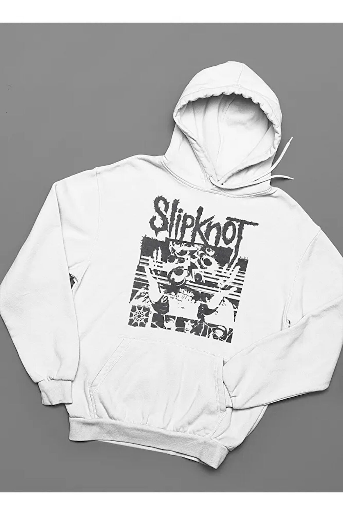 Slipknot Unisex Oversize Müzik Grubu Tasarım Hoodie