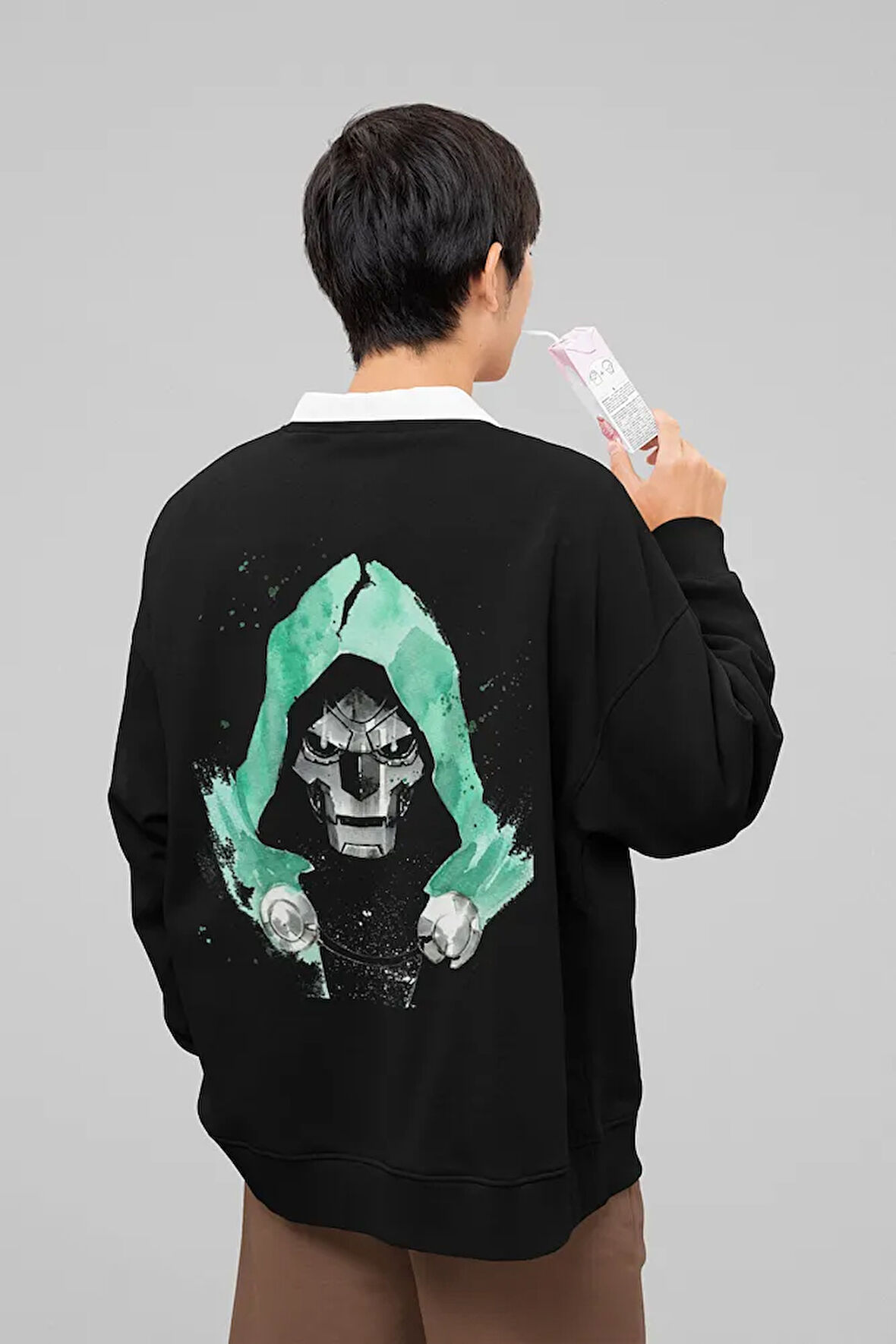 Doctor Doomsday Baskılı Unisex Oversize Marvel Karakter Sweatshirt