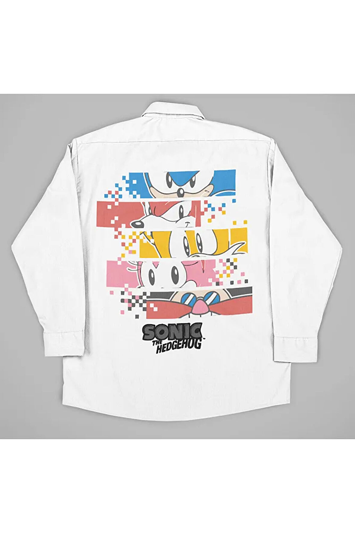 Sonic The Hedgehog Baskılı Unisex Çizgi Film Gömlek