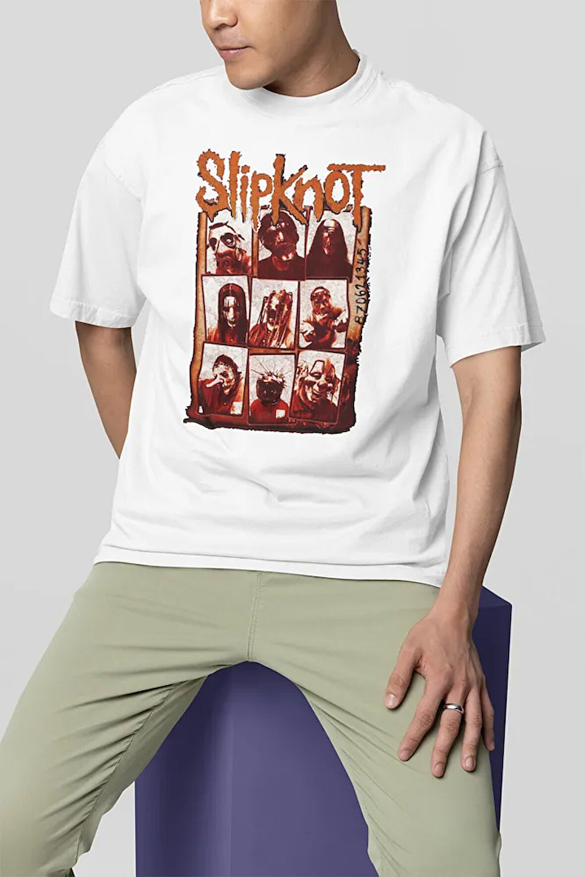 Slipknot Baskılı Unisex Oversize Müzik Grubu Tişört