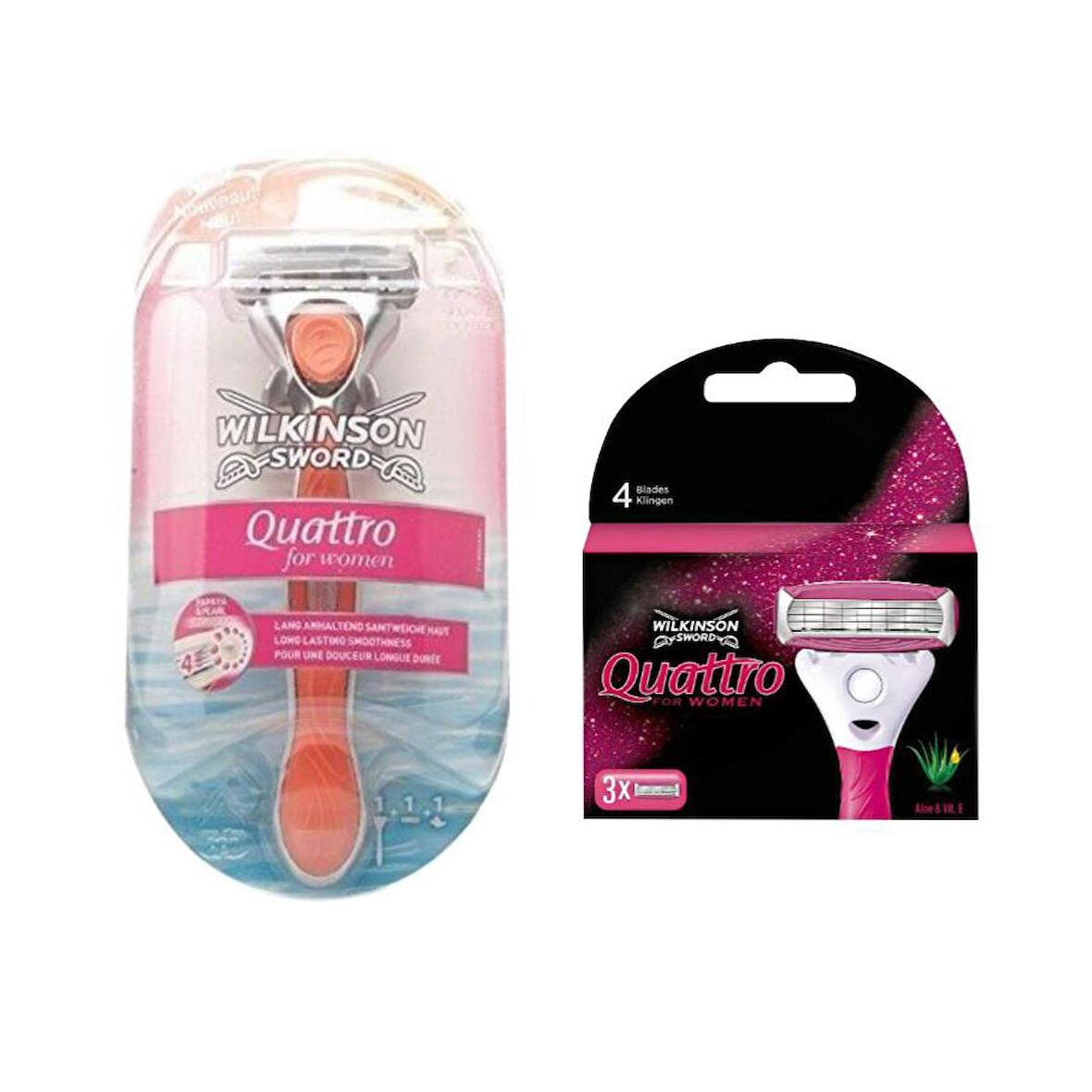 Wilkinson Sword Quattro Kadın Tıraş Bıçağı ve Yedek Başlık