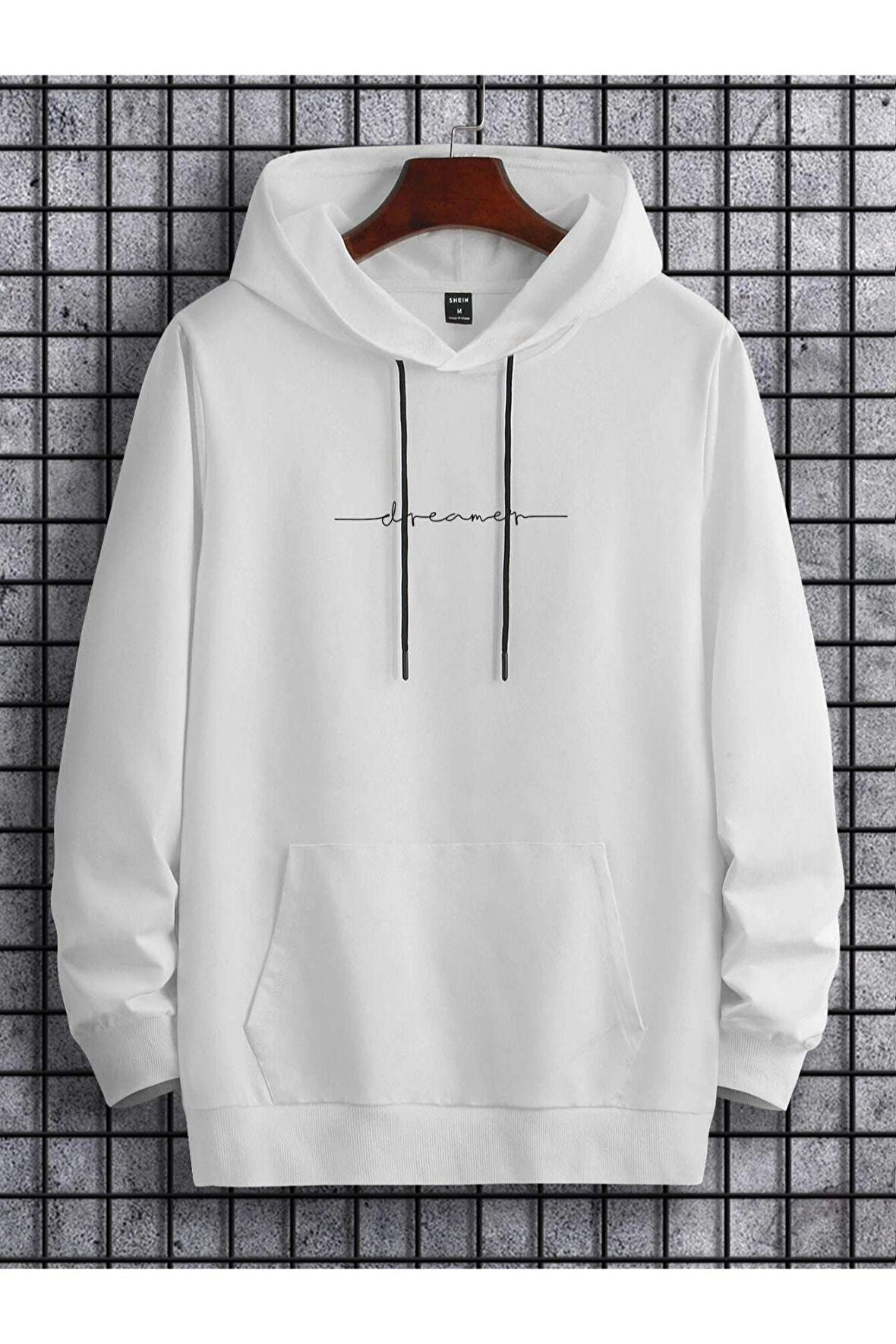 Unisex Dream Baskılı Oversize Kapüşonlu Sweatshirt