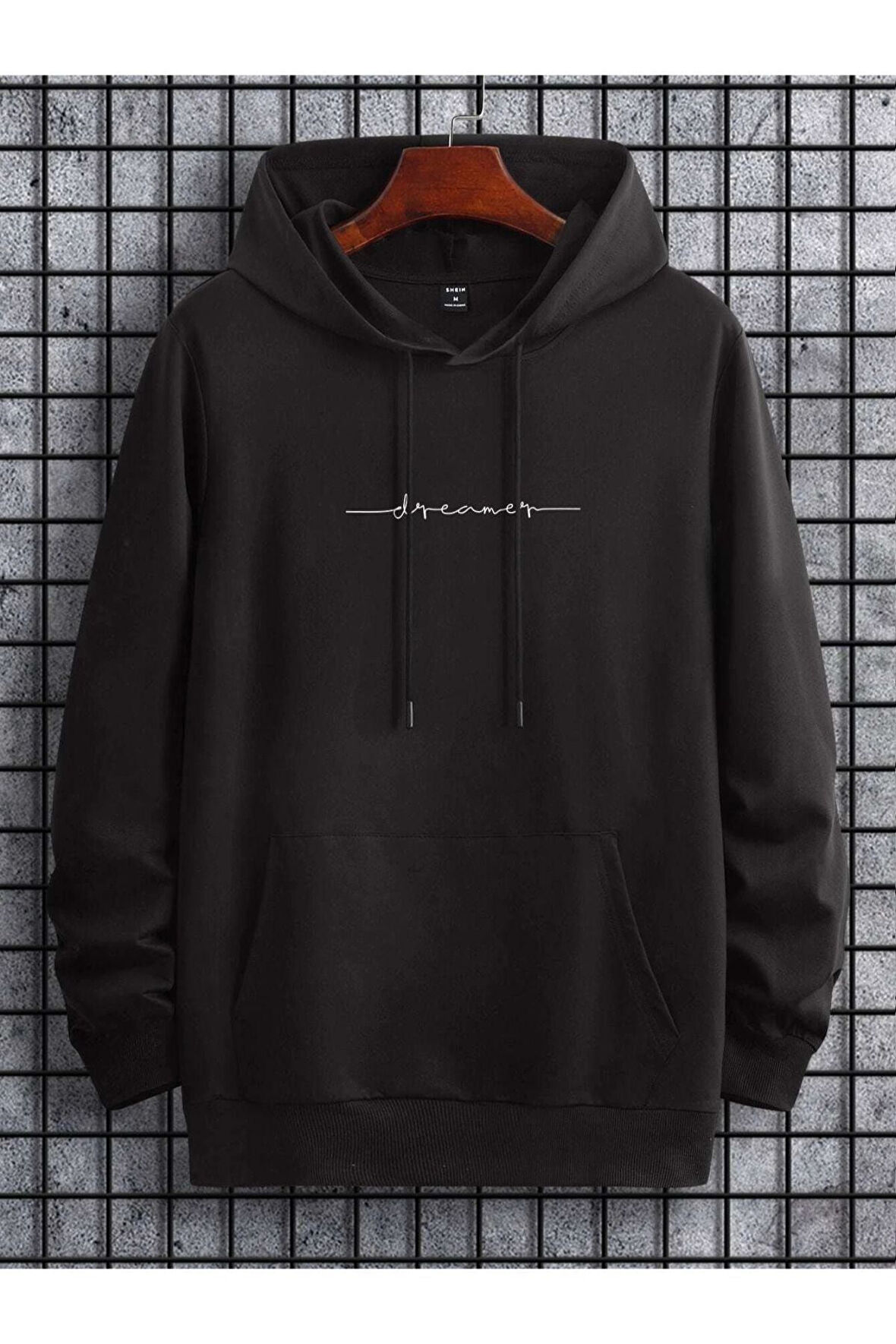 Unisex Dream Baskılı Oversize Kapüşonlu Sweatshirt