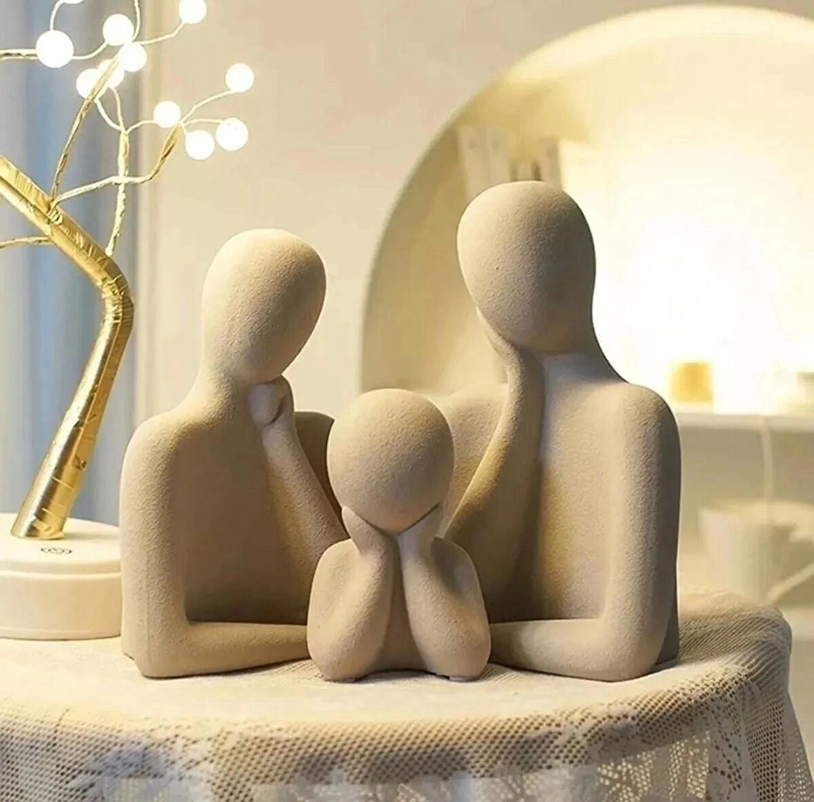 3'lü Dekoratif Aile Biblo, Minimal Pinterest Biblo
