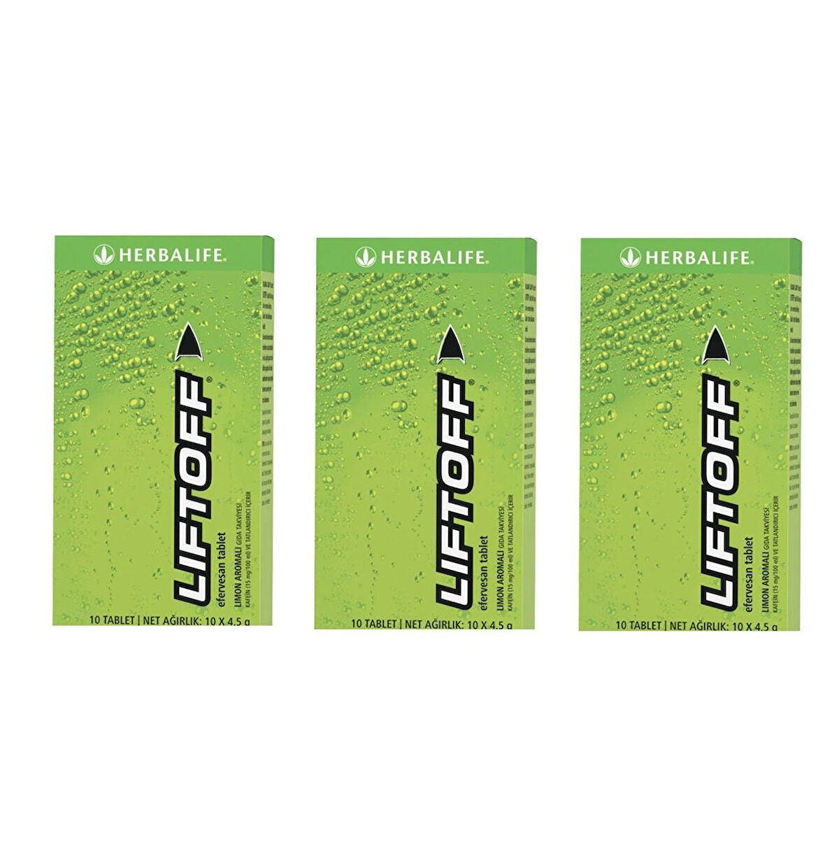 3 adet LiftOff® Efervesan İçecek Limon Aromalı