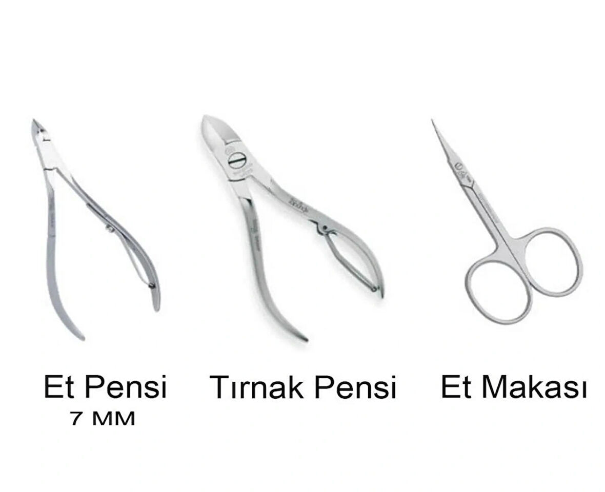 Et Pensi ; Tırnak Pensi ; Et Makasi ; 3”Lü Set