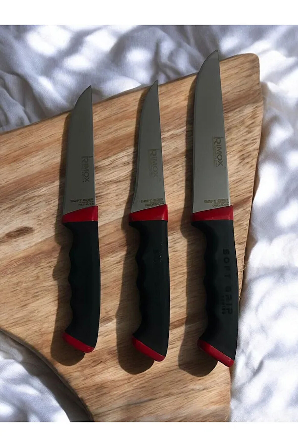 3 parça silikon saplı bıcak seti