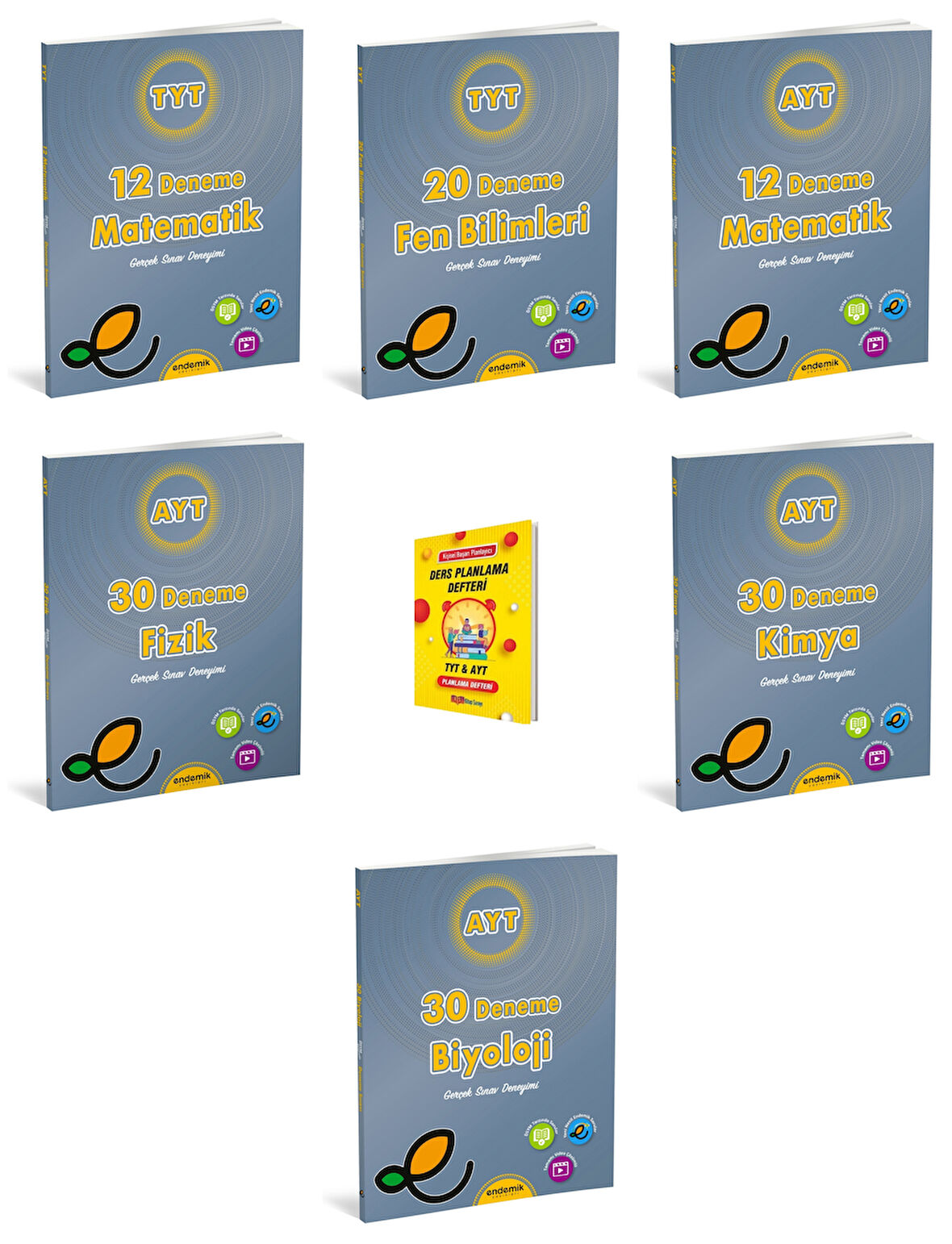 Endemik TYT AYT Sayısal 6lı Deneme Seti ve Planlama Defteri