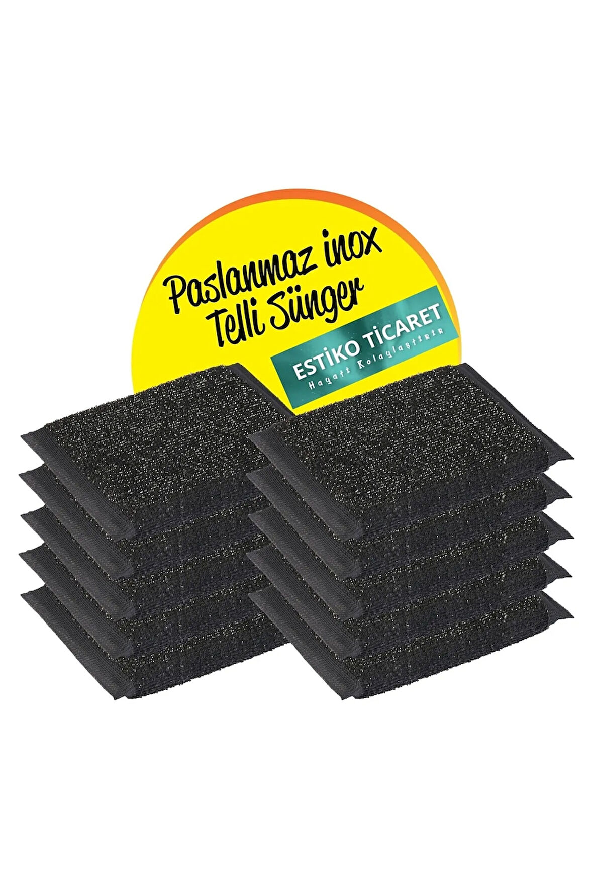 Inox Telli Temizlik Süngeri 10lu Paket