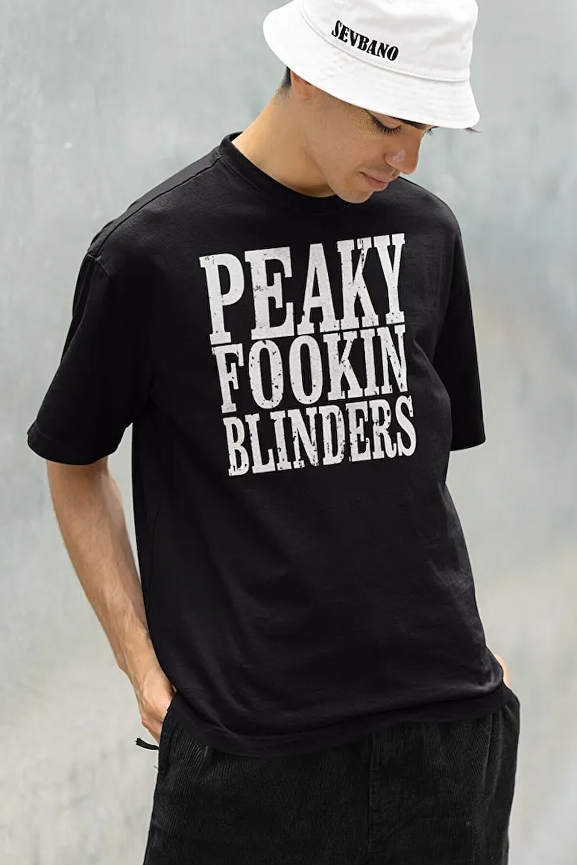 Peaky Fookin Blinders Dizi Baskılı Unisex Oversize Peaky Blinders Tişört