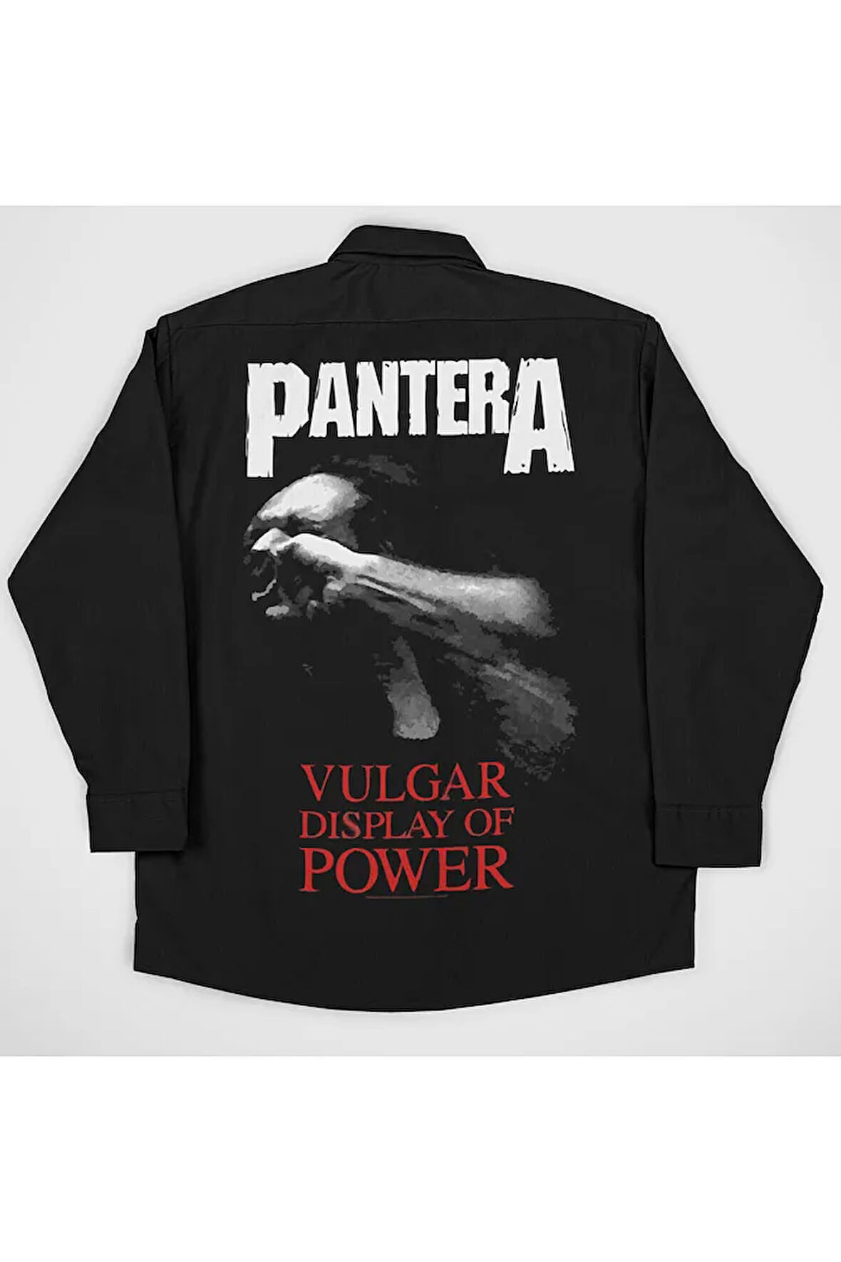 Tasarım Pantera Müzik Grubu Baskılı Unisex Rock Metal Cepli Gömlek