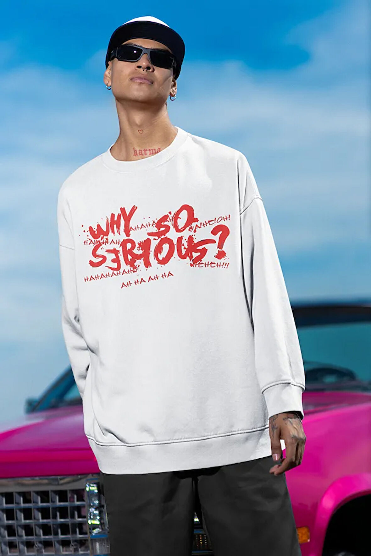 Why So Serious ? Joker Baskılı Unisex Oversize Sweatshirt