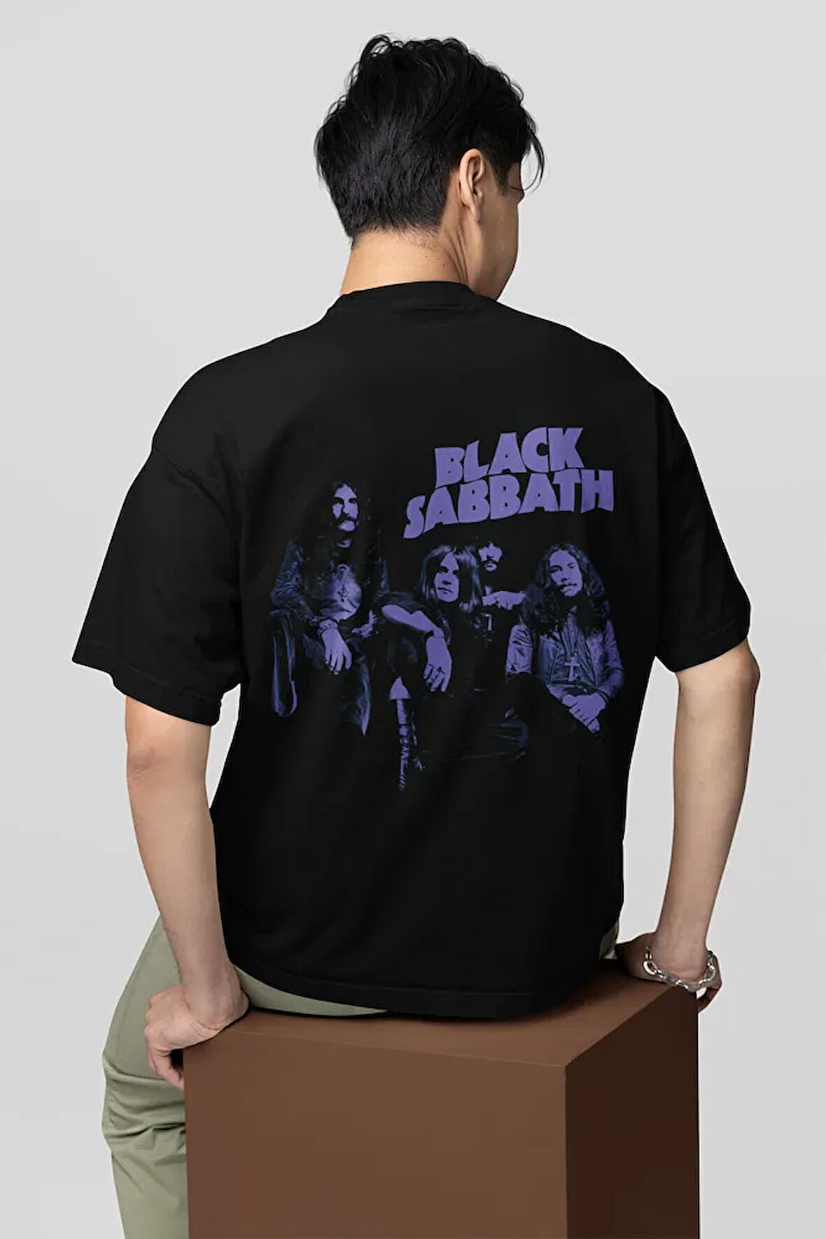 Black Sabbath Baskılı Unisex Oversize Müzik Grubu Tişört