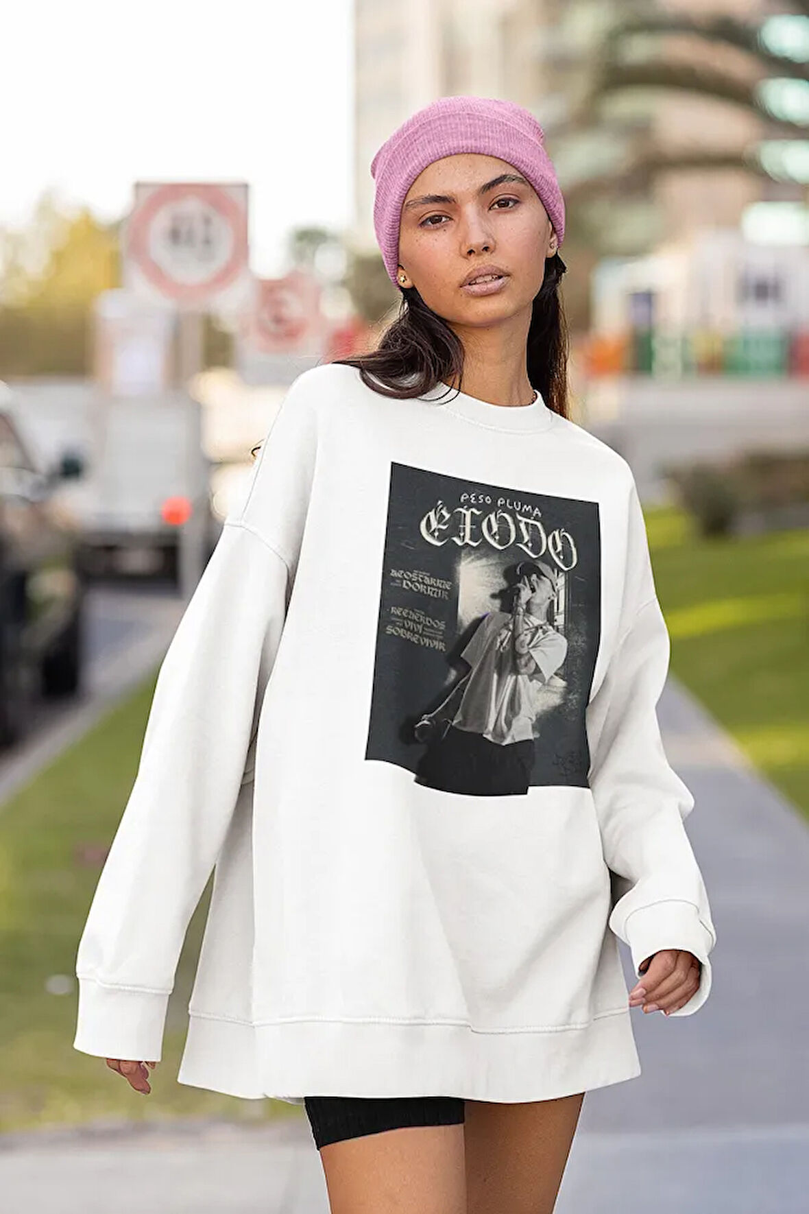 Peso Pluma Exodo Yazılı Unisex Oversize Rapper Sweatshirt