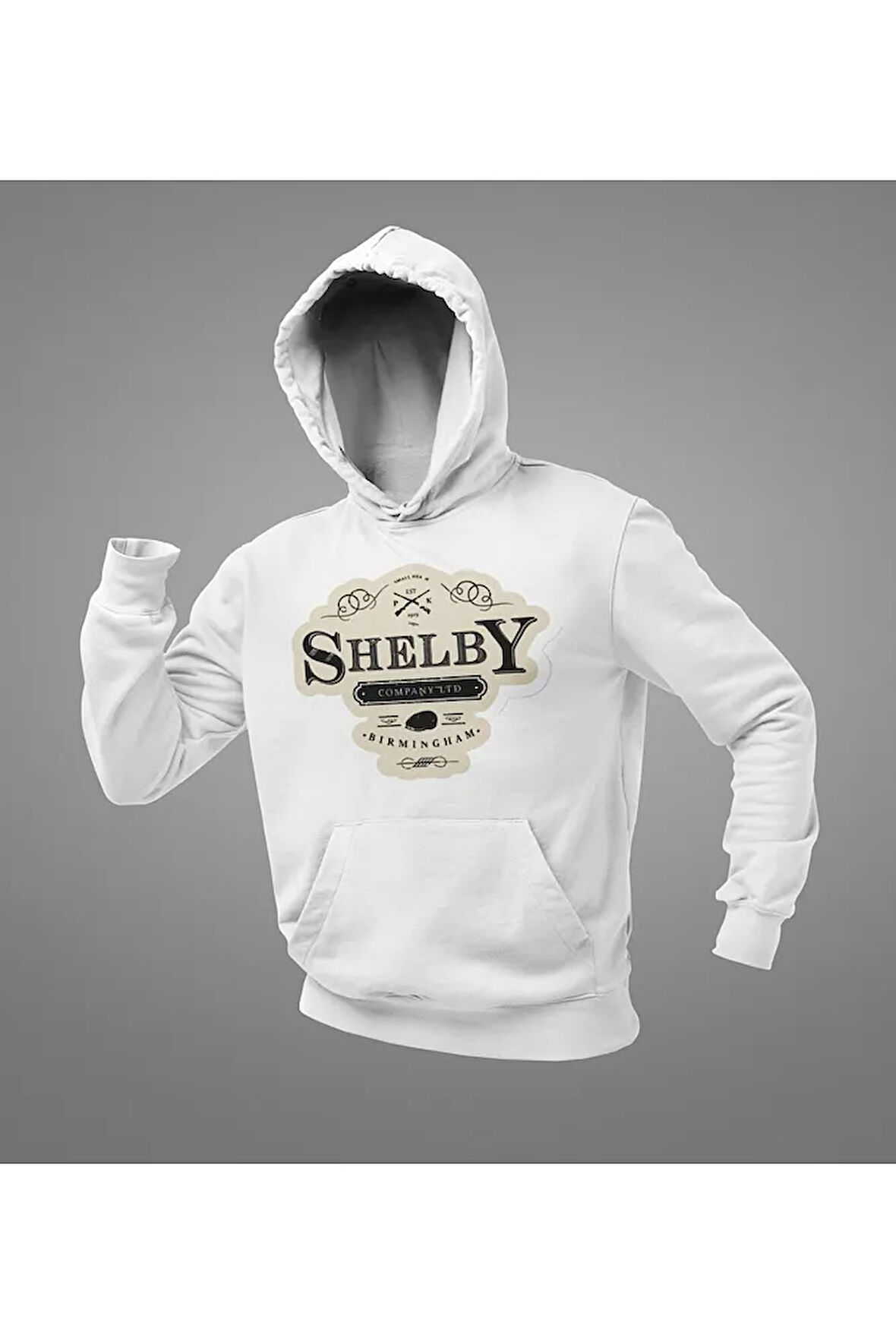 Shelby Company Yazılı Unisex Oversize Peaky Blinders Hoodie