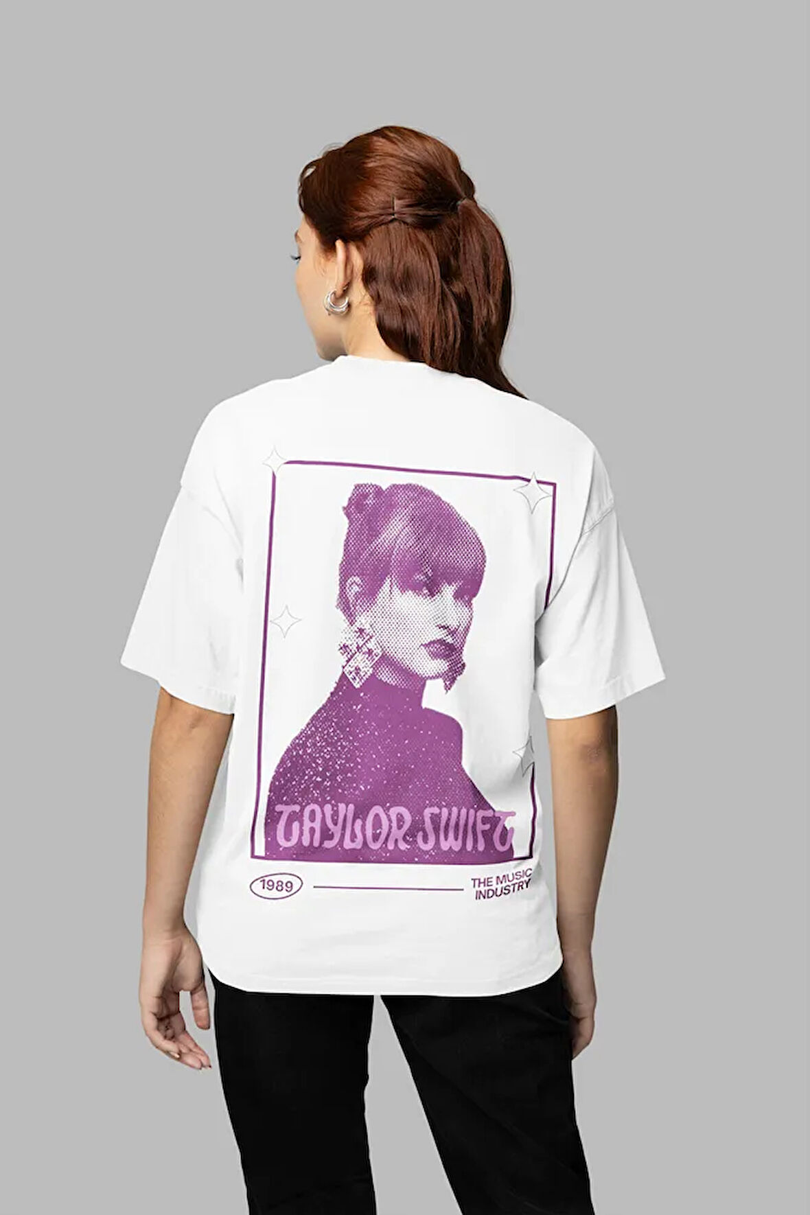 1989 Taylor Swift Baskılı Unisex Oversize Şarkıcı Tişört