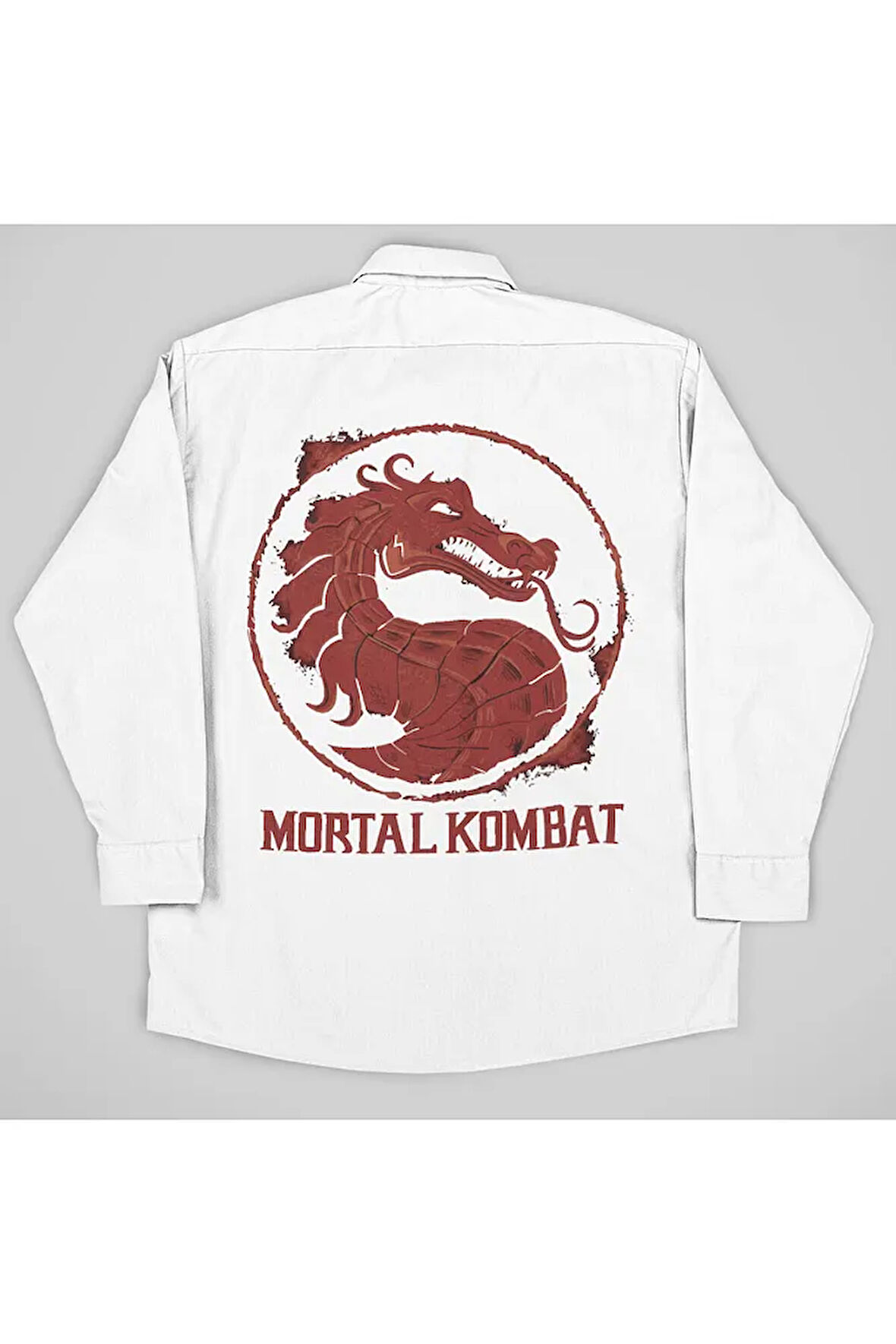 Mortal Kombat Baskılı Unisex Anime Film Cepli Gömlek