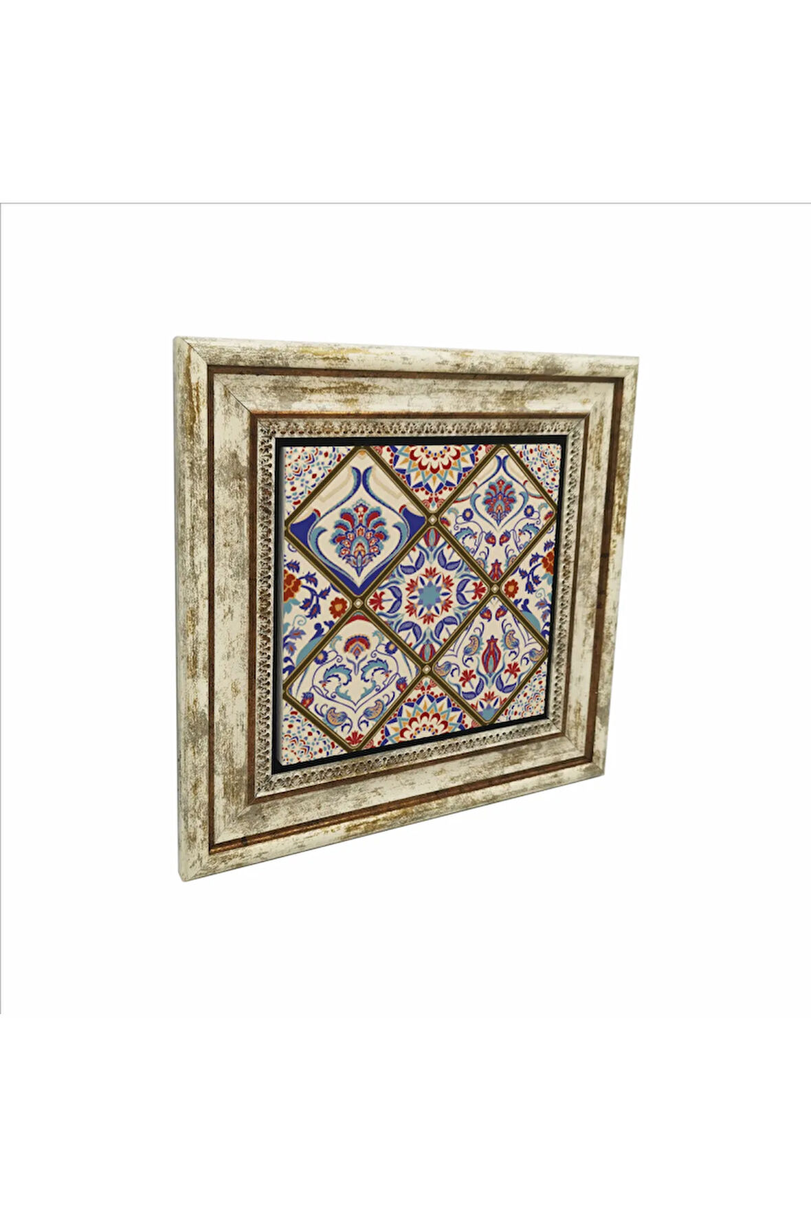 İtalyan Çini Deseni Baskılı Taş Tablo 25X25