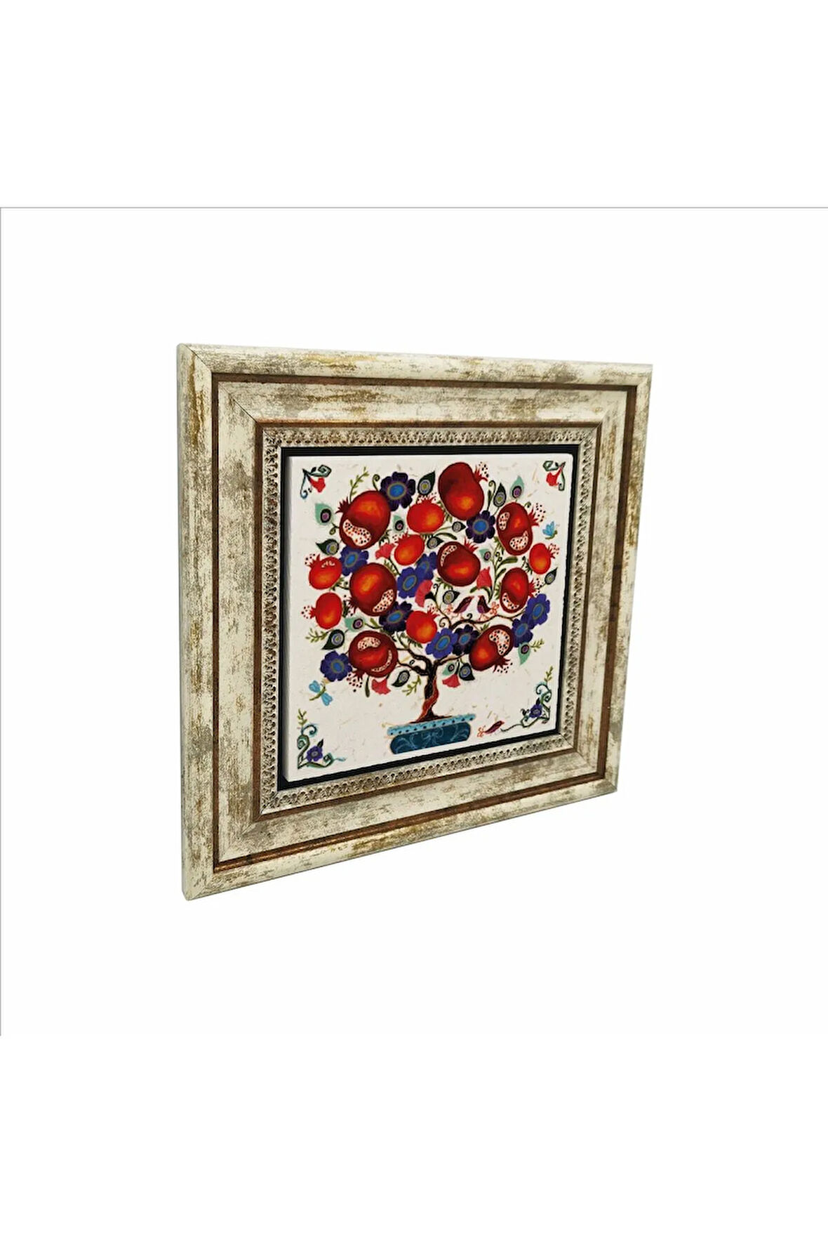 Nar Ağacı Baskılı Taş Tablo 25X25
