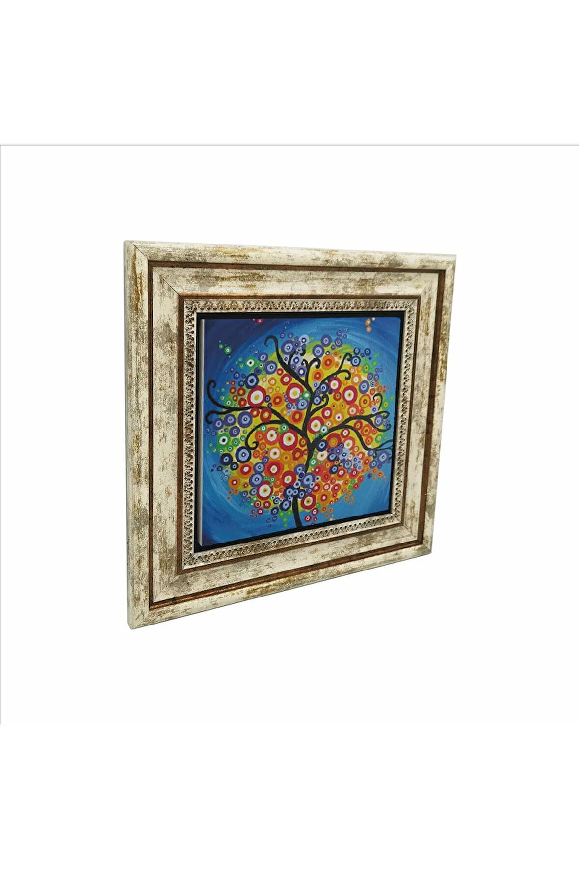 Ağaç Baskılı Taş Tablo 25X25