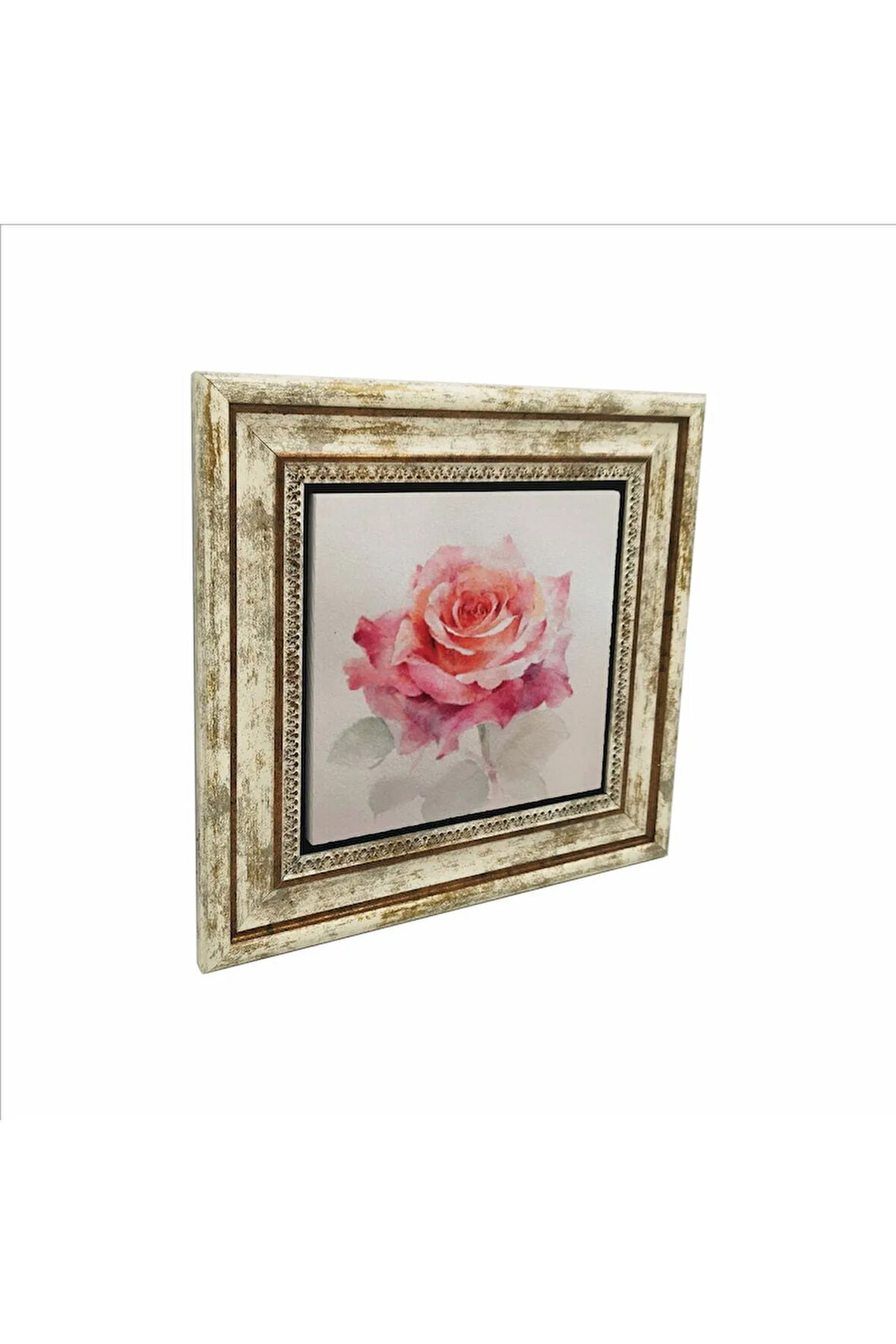 Gül Baskılı Taş Tablo 25X25
