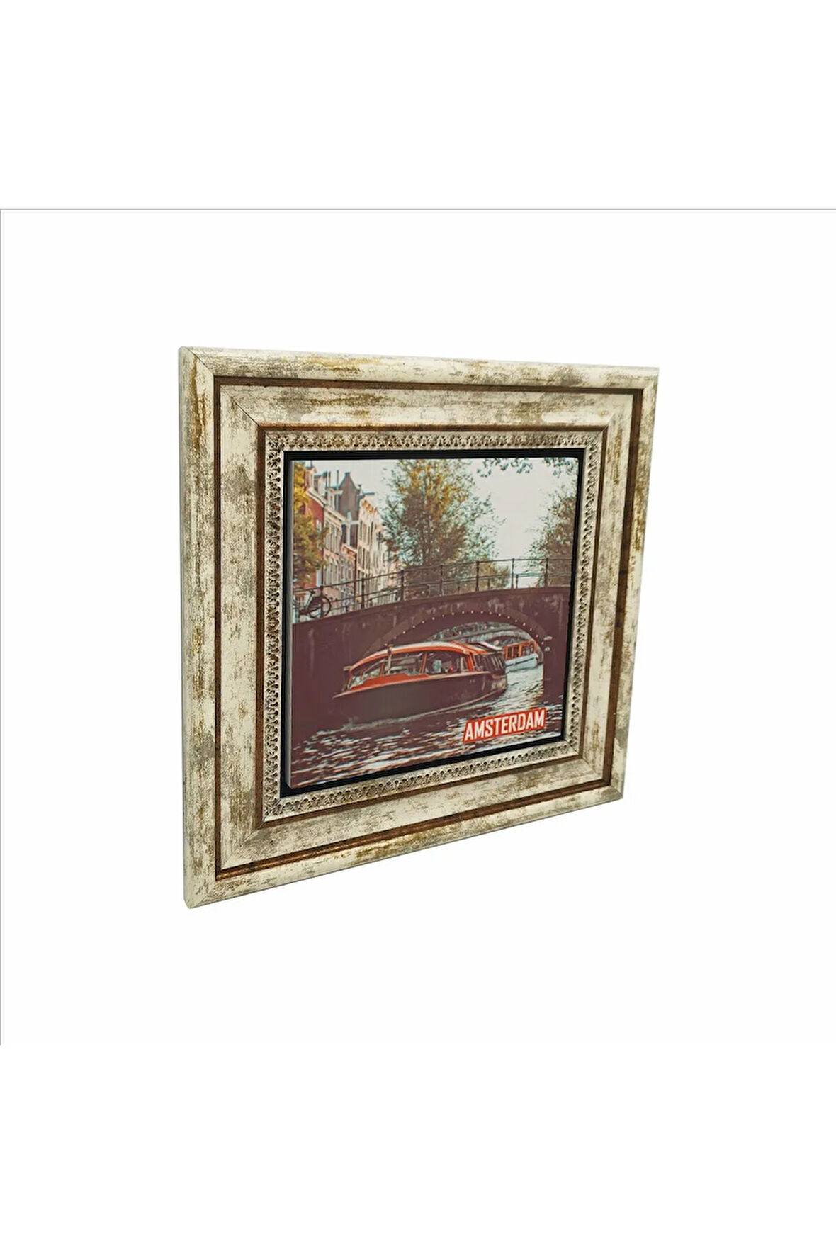 Amsterdam Görseli Baskılı Taş Tablo 25X25