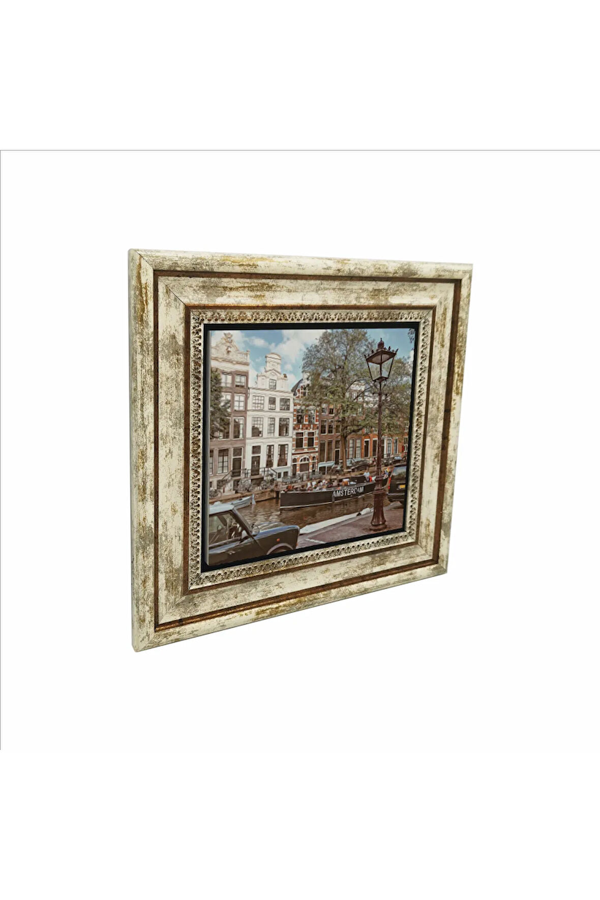 Amsterdam Görseli Baskılı Taş Tablo 25X25