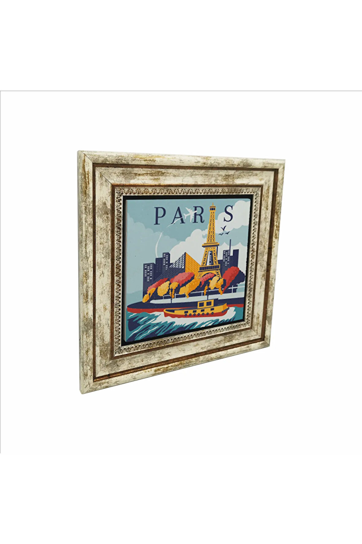 Paris Baskılı Taş Tablo 25X25