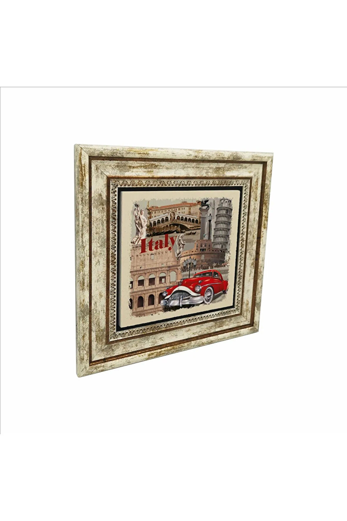 İtalya Görseli Baskılı Taş Tablo 25X25