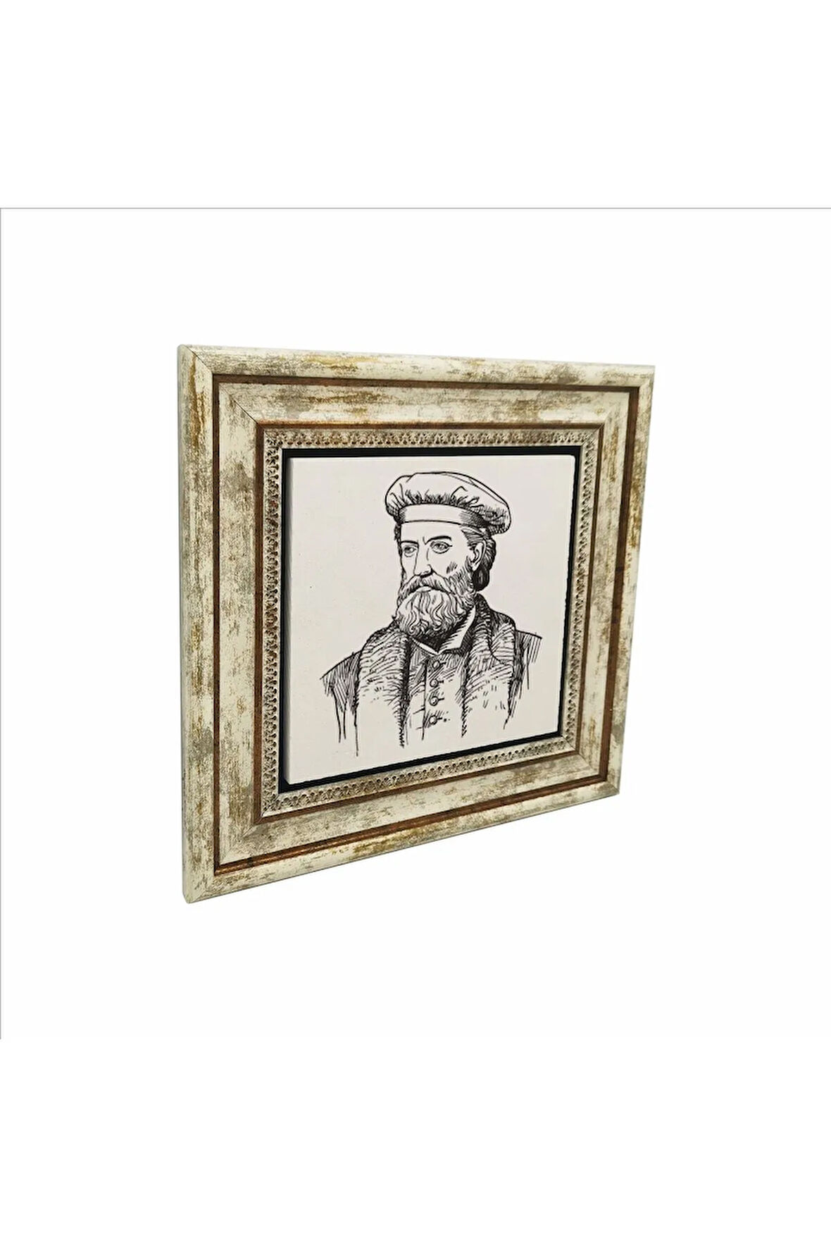 İtalyan Kaşif?Marco Polo Baskılı Taş Tablo 25X25