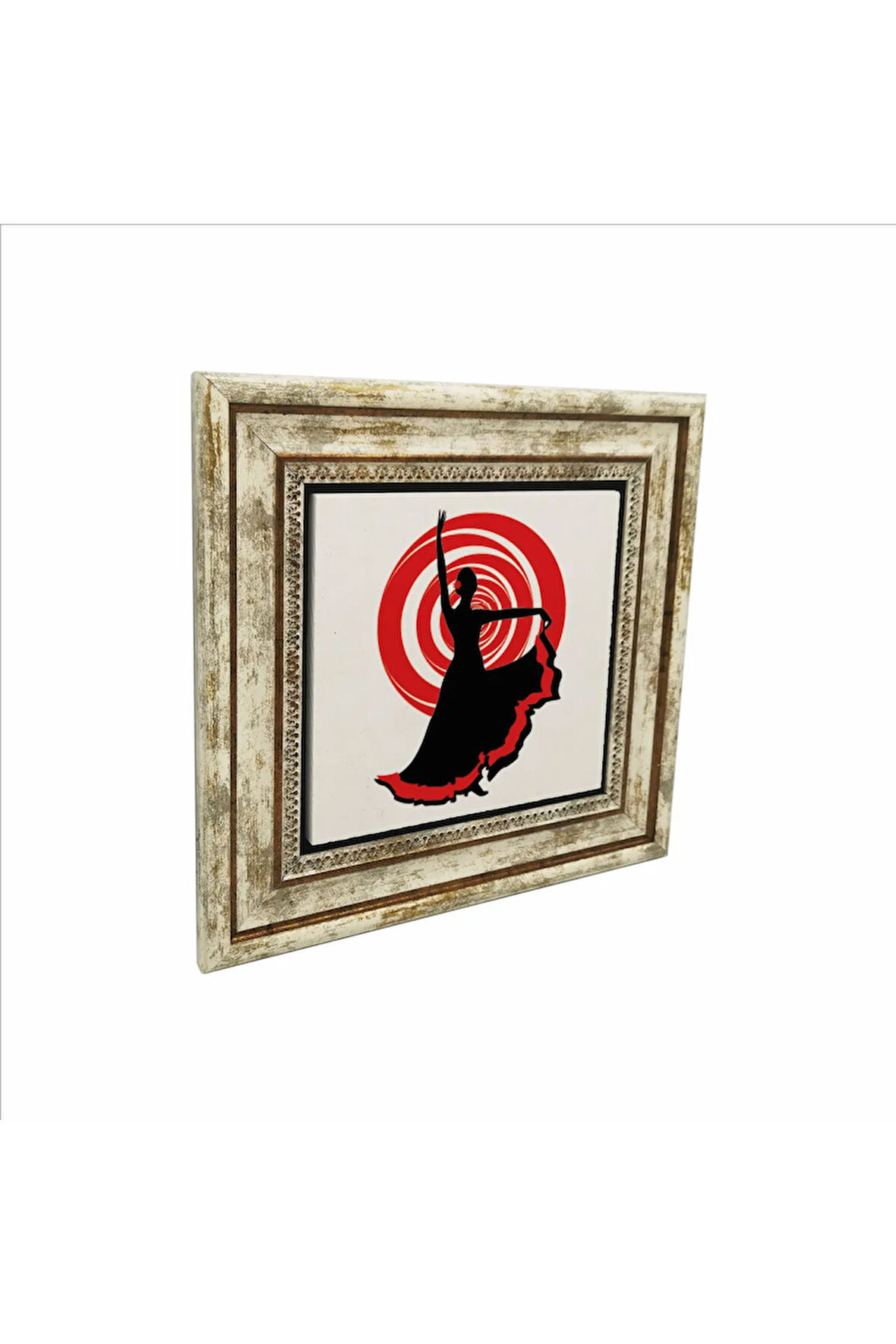 İspanyol Flamenko Dansçısı Baskılı Taş Tablo 25X25