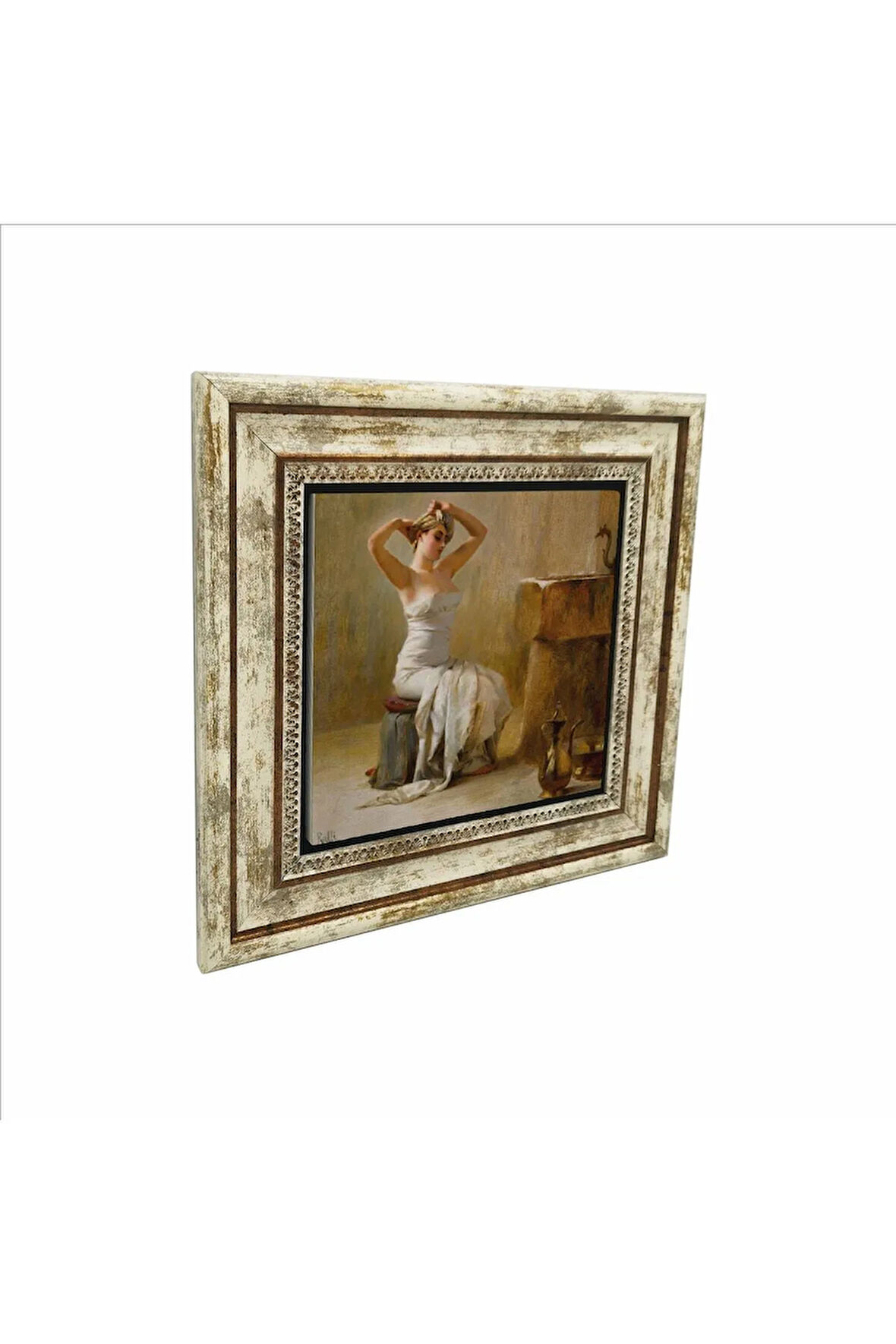 Banyo Sonrası (Theodore Jacques Ralli, 1901) Baskılı Taş Tablo 25X25