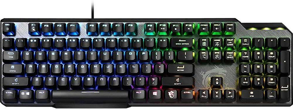 MSI Vigor GK50 Elite Kailh Box White Switch RGB Kablolu Mekanik Oyuncu Klavyesi Outlet