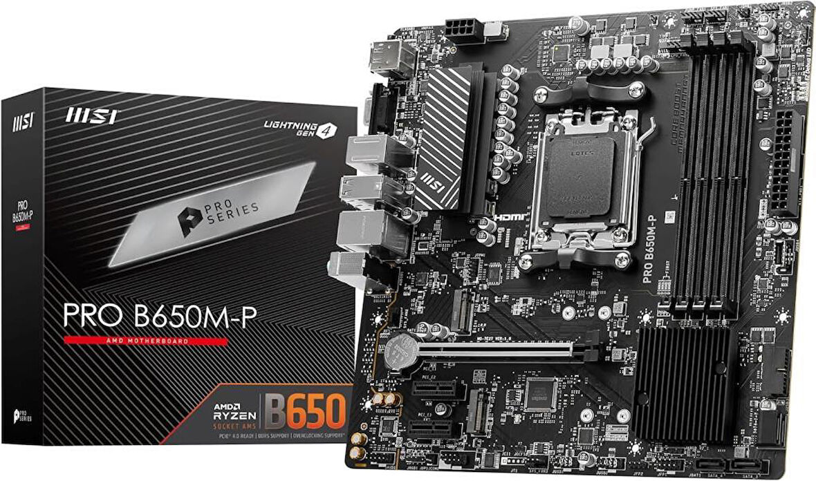 MSI Pro B650M-P AMD AM5 DDR5 Micro ATX Anakart - Outlet